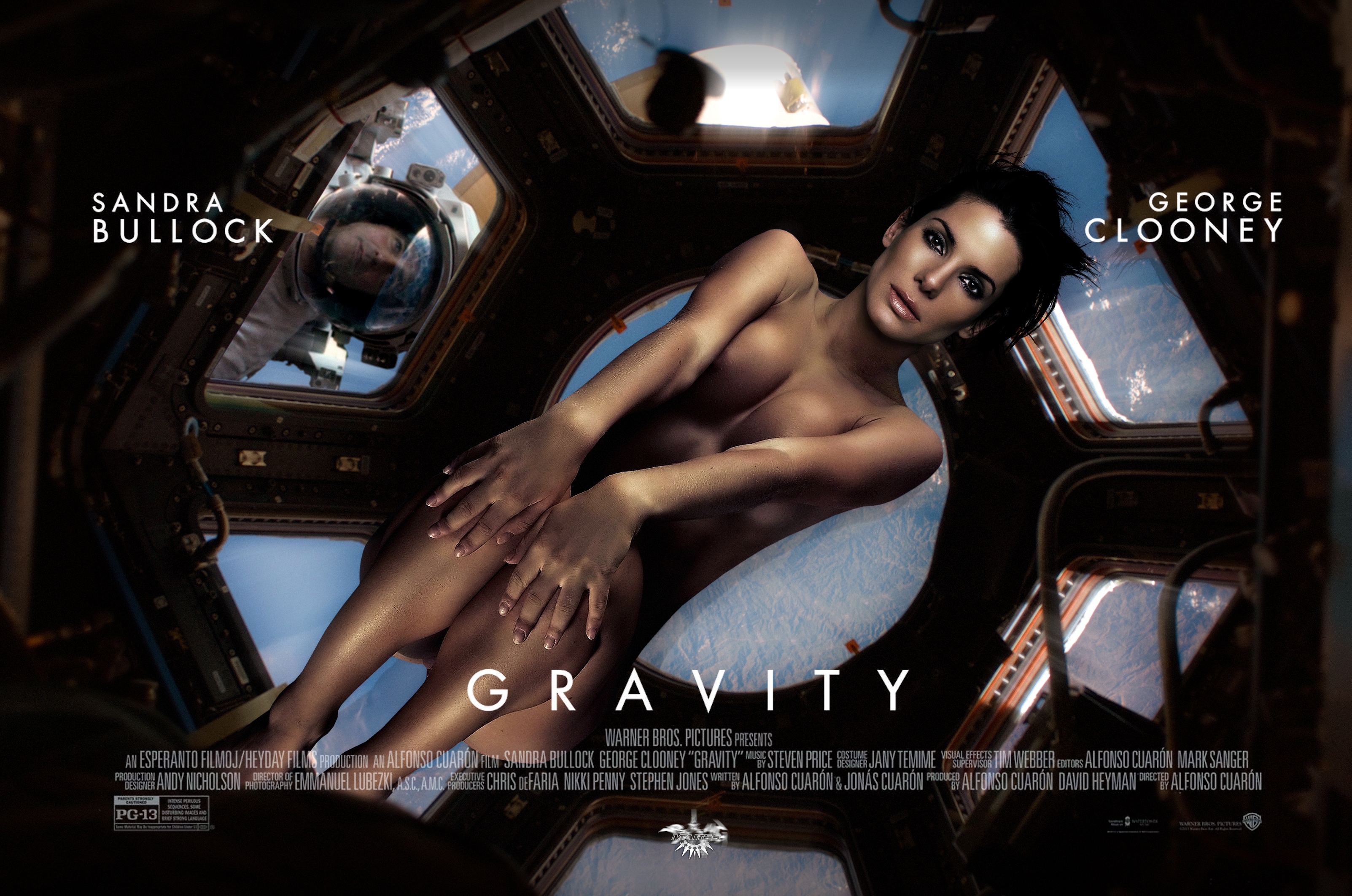 George_Clooney Gravity Marss Matt_Kowalski Ryan_Stone Sandra_Bullock fakes