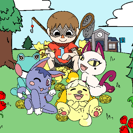 Animal_Crossing Animal_Crossing_Boy Azuriel87 Isabelle Lily_Frog Olivia Rosie Villager bloggerman