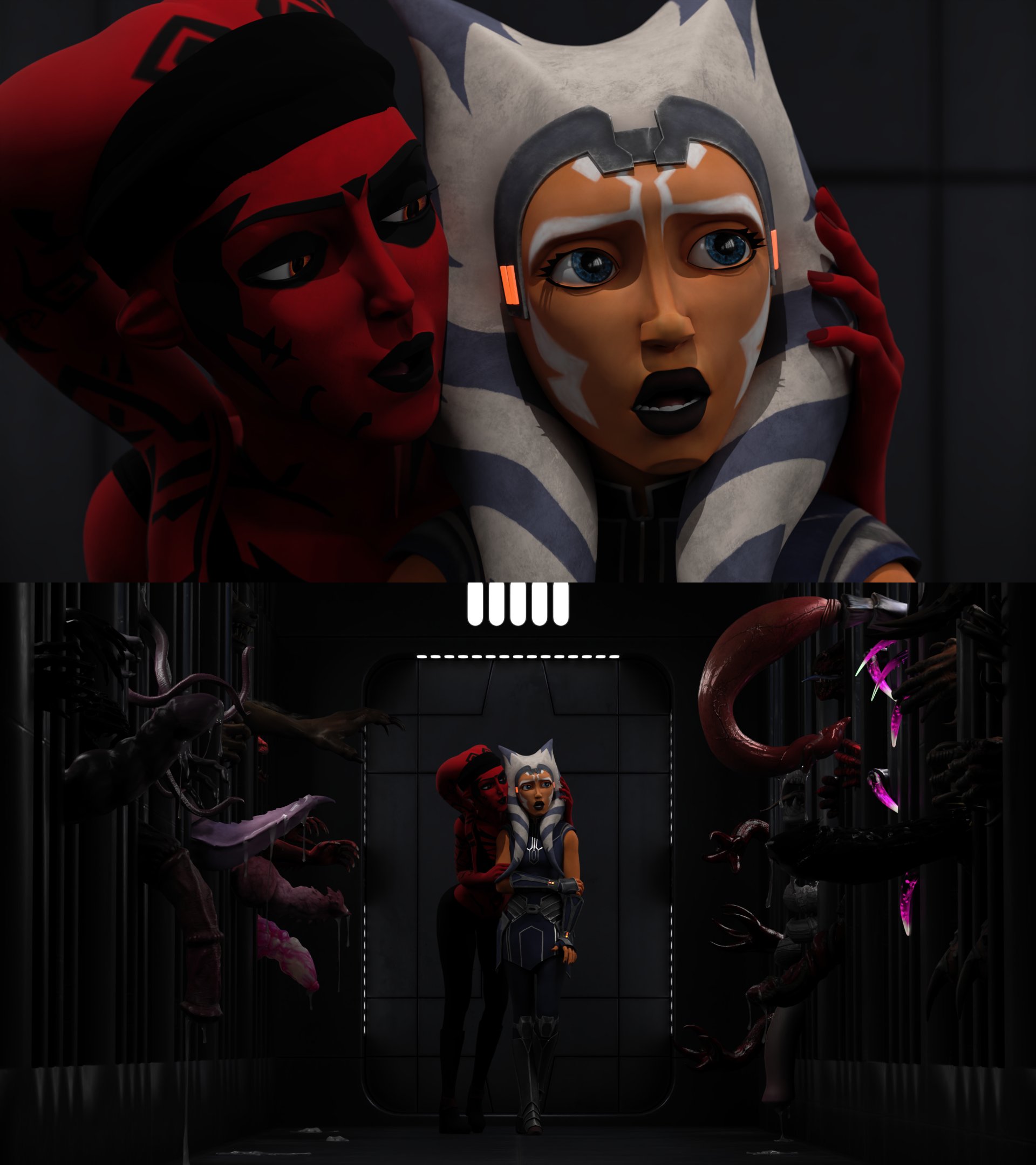 Ahsoka_Tano Clone_Wars Darth_Talon Lydas3D Star_Wars Twi'lek blender togruta