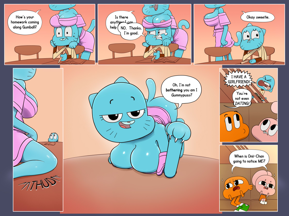 Anais_Watterson Darwin_Watterson GentlemanPaux Gumball_Watterson Nicole_Watterson The_Amazing_World_of_Gumball comic