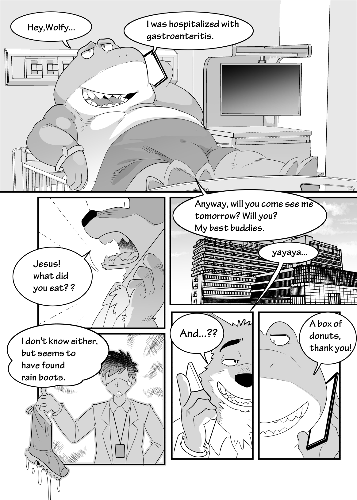 Post 5036559: comic Kuma_Hachi Mr._Shark Mr._Wolf The_Bad_Guys