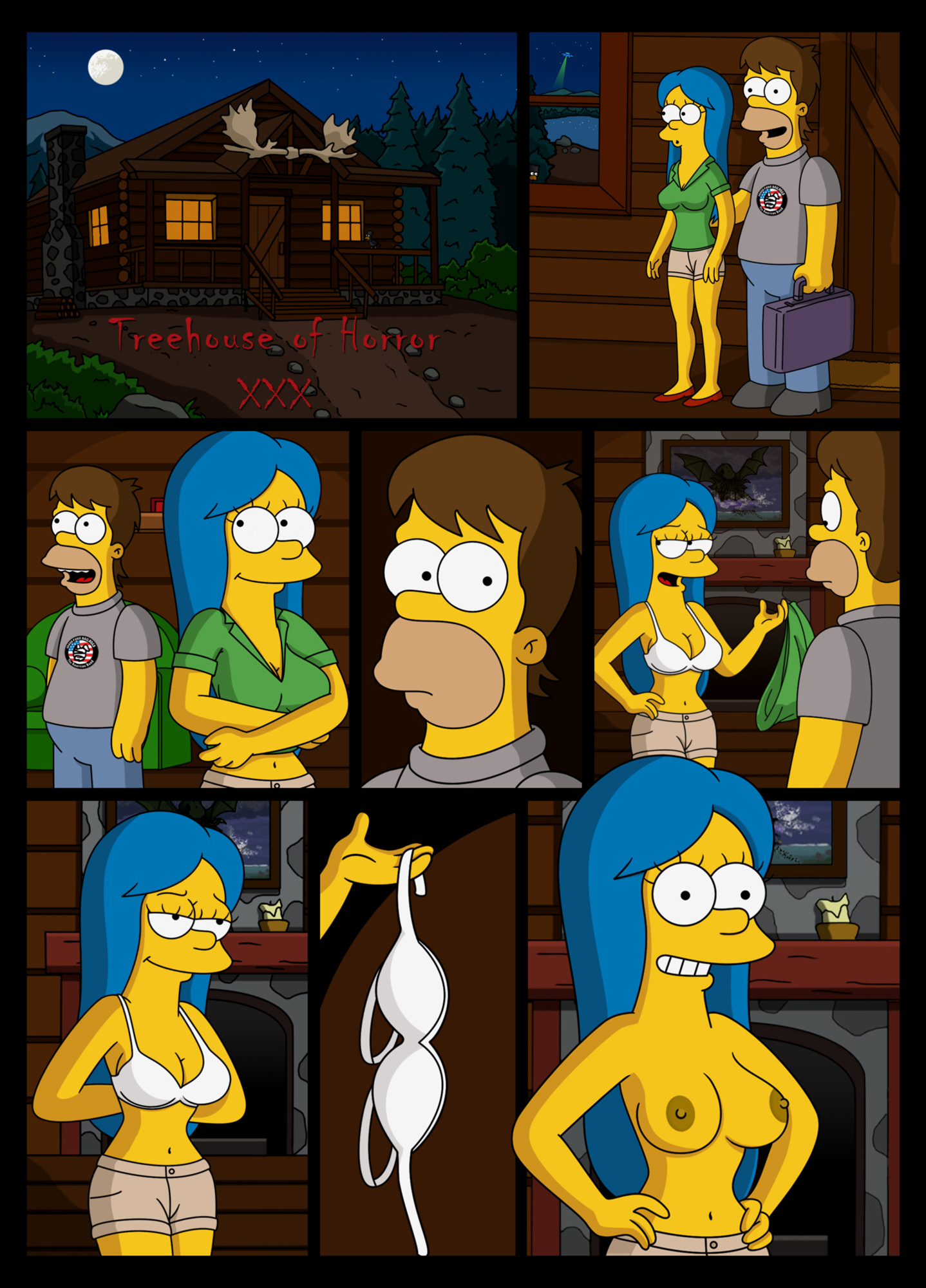 Homer_Simpson Marge_Simpson The_Simpsons Treehouse_of_Horror WVS comic