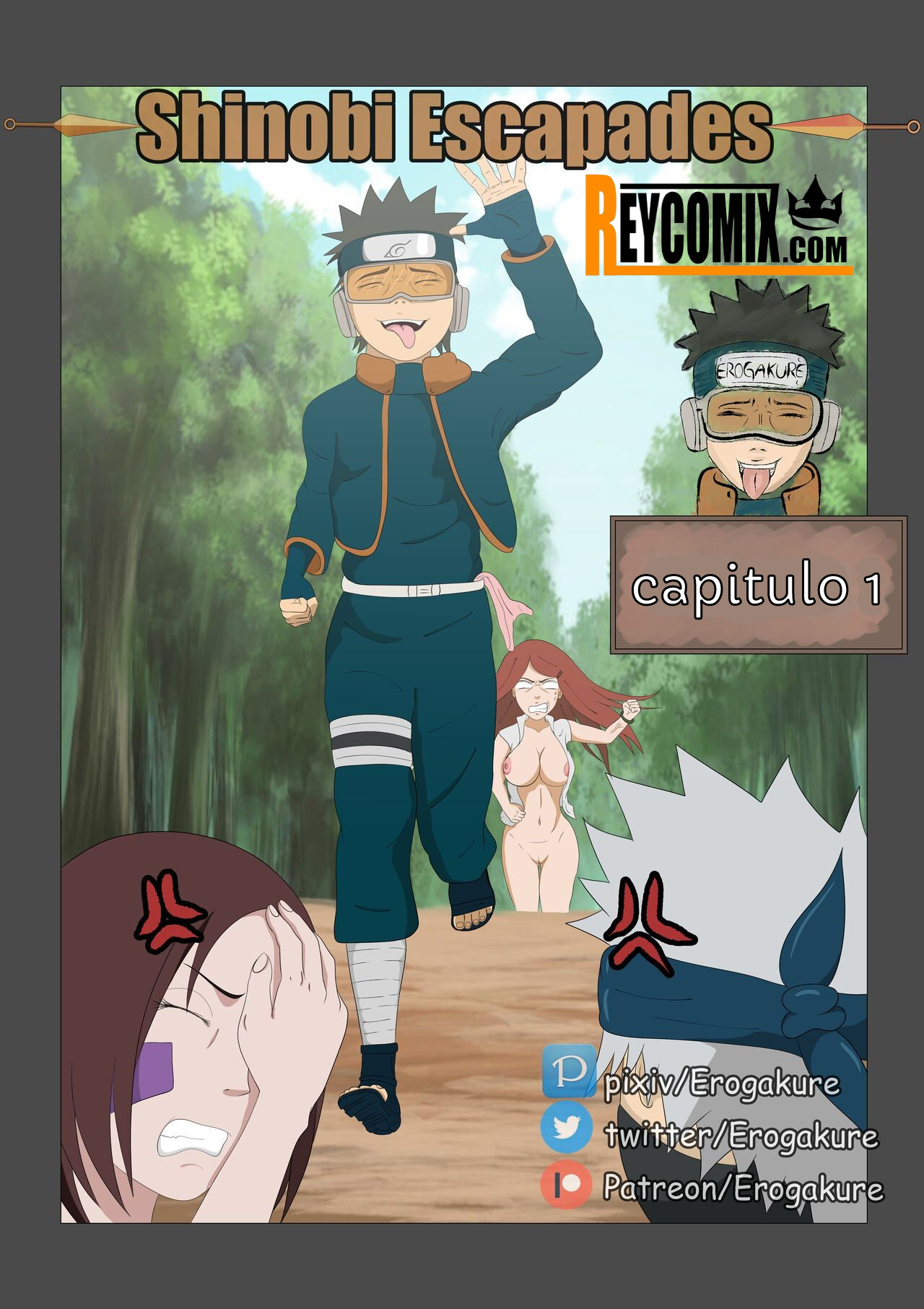 Post 6207381 Comic Erogakure Kakashihatake Kushinauzumaki Naruto Obitouchiha Reycomix Rinnohara 3793