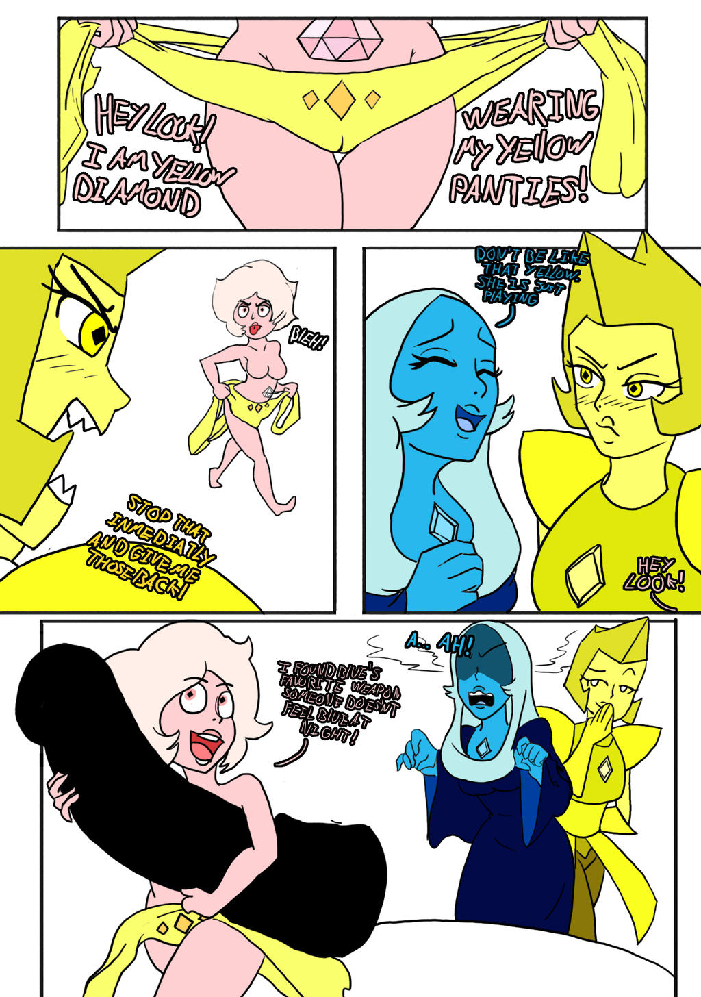 Post 4100160: Blue_Diamond edit Nayaase_Beleguii Oddrich Pink_Diamond  Steven_Universe Yellow_Diamond