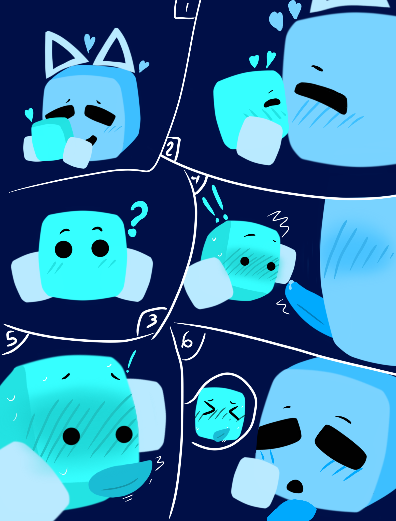 Cinnamonroll69 Just_Shapes_&_Beats comic cyancube sadcube