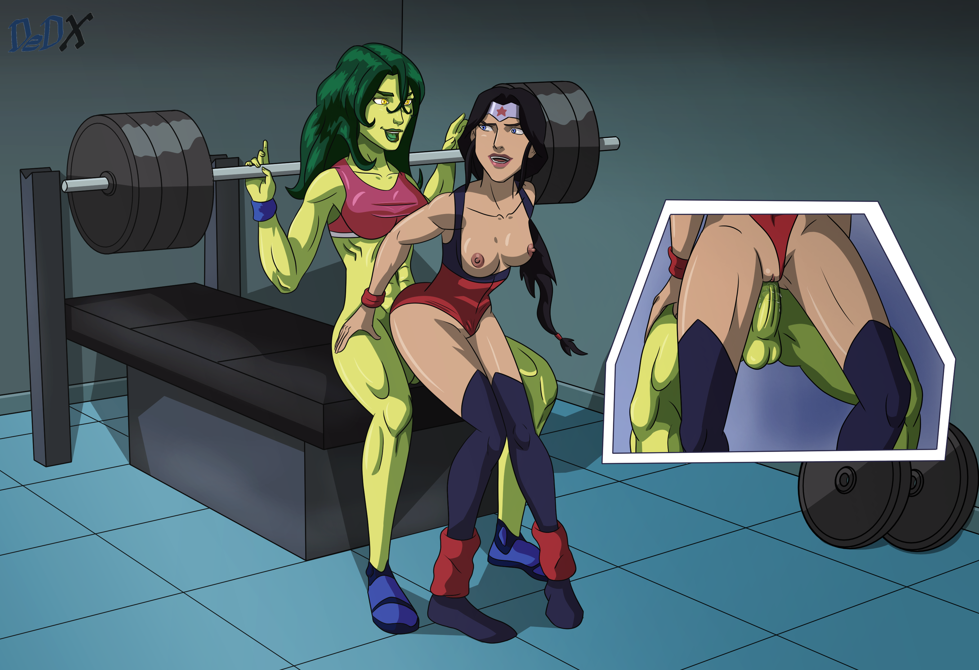 DC DCAMU DeDX Hulk_(series) Jennifer_Walters Justice_League:_War Marvel She-Hulk Wonder_Woman Wonder_Woman_(series) crossover