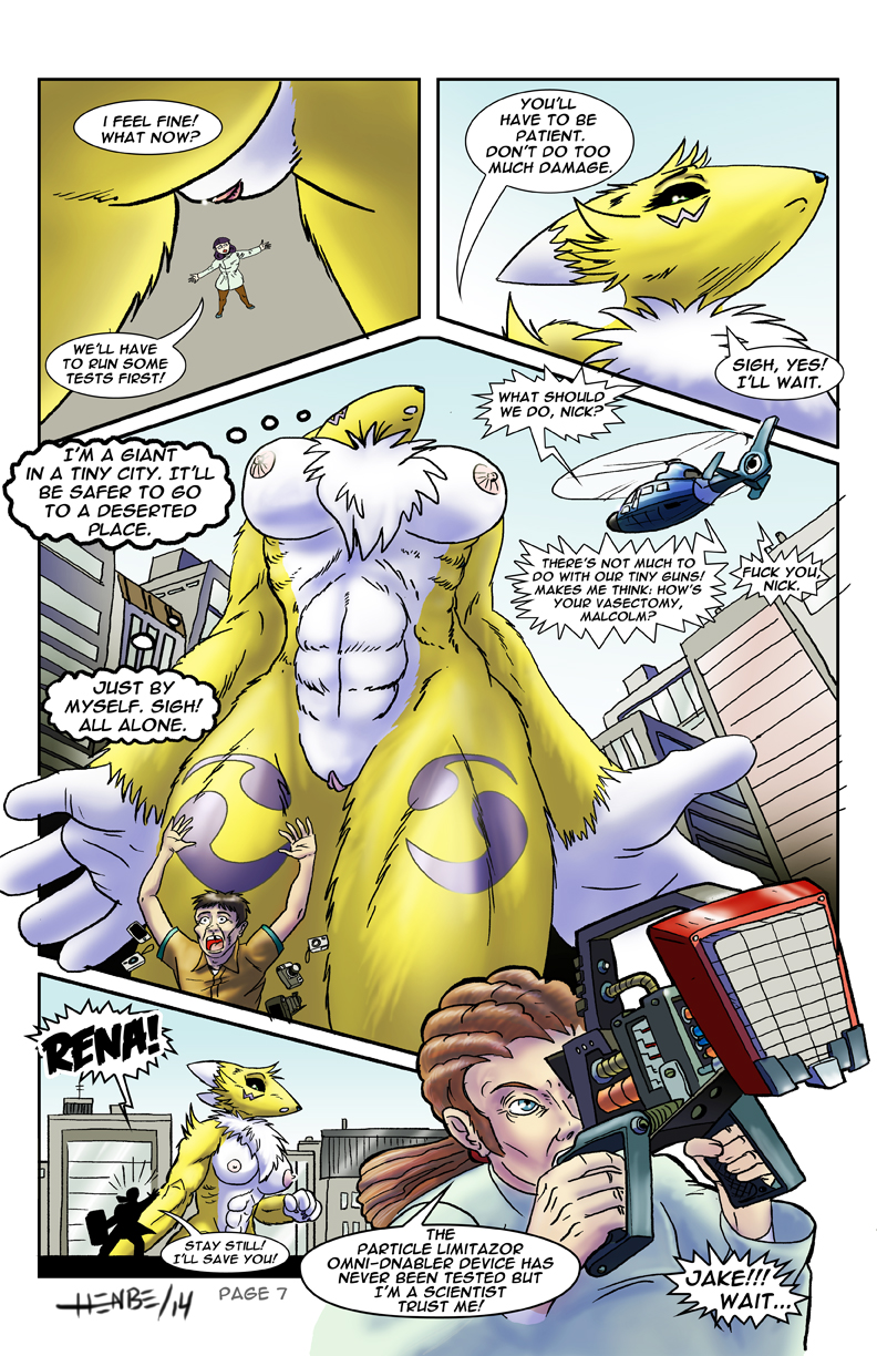 Post 4791083: comic Digimon Henbe Renamon