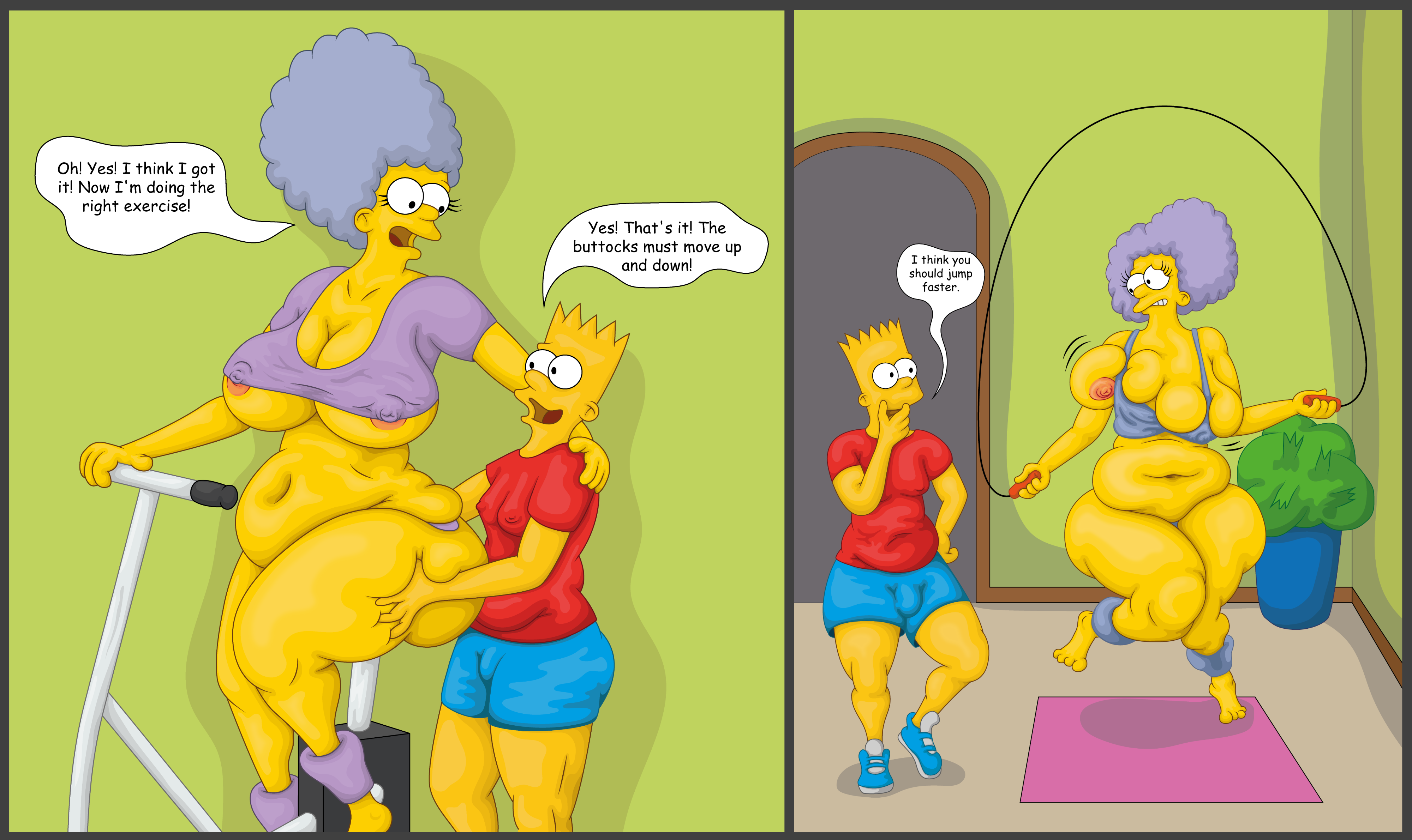 Bart_Simpson Patty_Bouvier Selma_Bouvier The_Simpsons bynshy