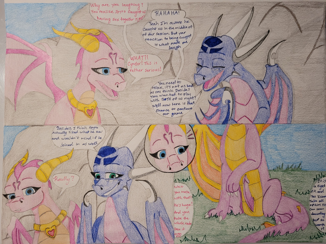 Cynder Ember Spyro Spyro_(series) comic winterfox08