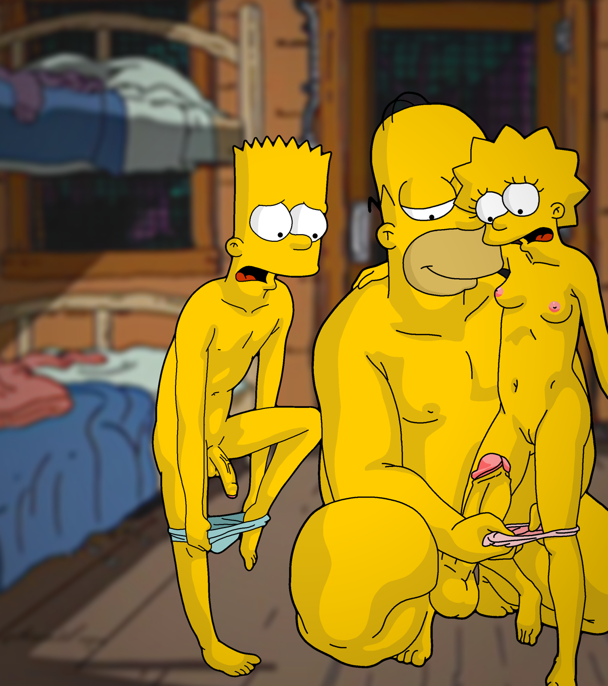 Bart_Simpson Homer_Simpson Lisa_Simpson The_Simpsons evilweasel