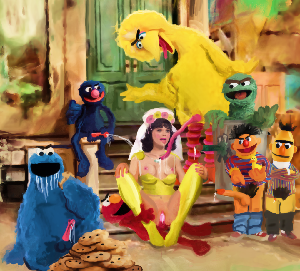 Post 1446913 Bert Bigbird Cookiemonster Elmo Ernie Grover Katyperry Oscarthegrouch Sesame 