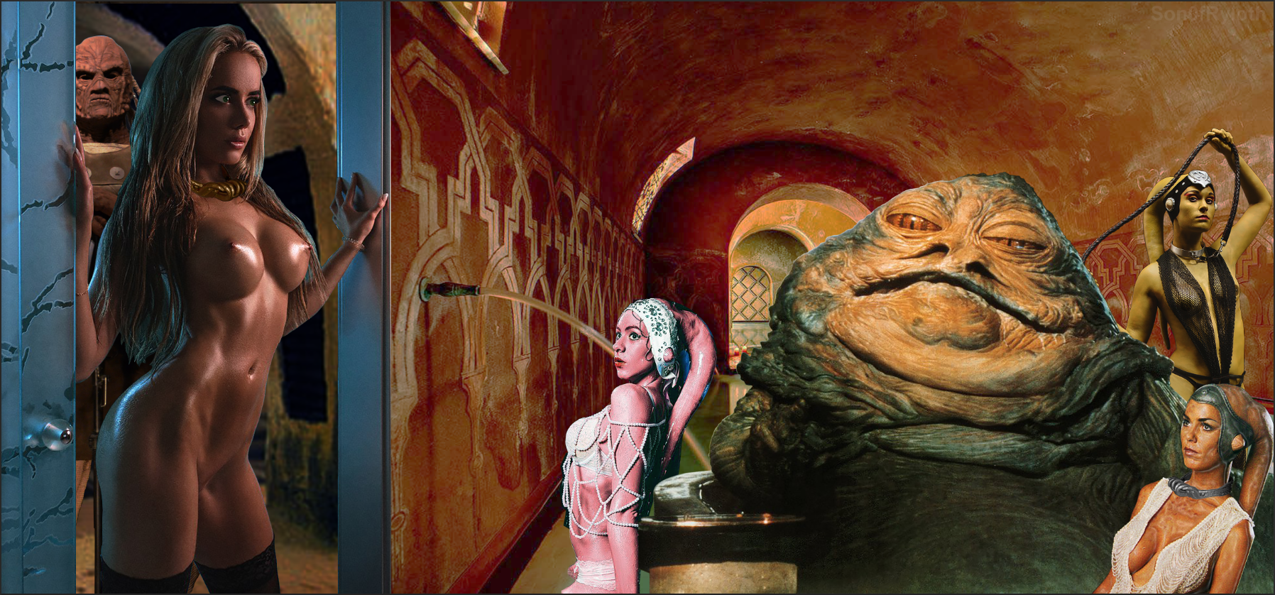 Hutt Jabba_the_Hutt Oola Return_of_the_Jedi Star_Wars Twi'lek