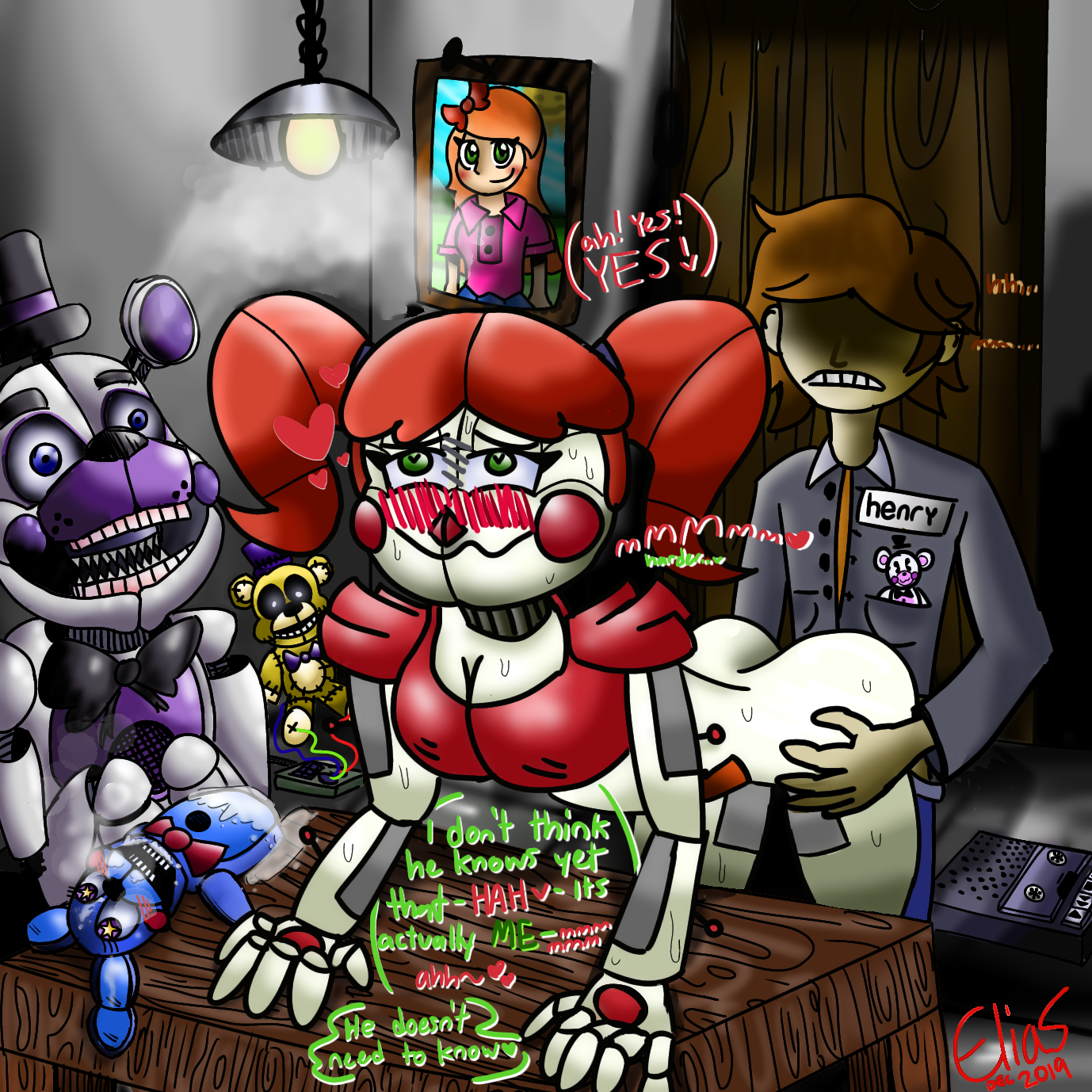 Post 3423854: Bon_Bon Circus_Baby EliasTheCommonFellow Elizabeth_Afton  Five_Nights_at_Freddys Five_Nights_at_Freddys:_Sister_Location  Fredbear_plush Funtime_Freddy Henry