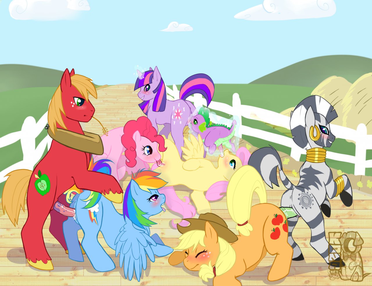 Post 687793: Applejack Big_Macintosh Fluttershy Friendship_is_Magic  My_Little_Pony Pinkie_Pie Rainbow_Dash Spike toxic_neon_shayde  Twilight_Sparkle Zecora