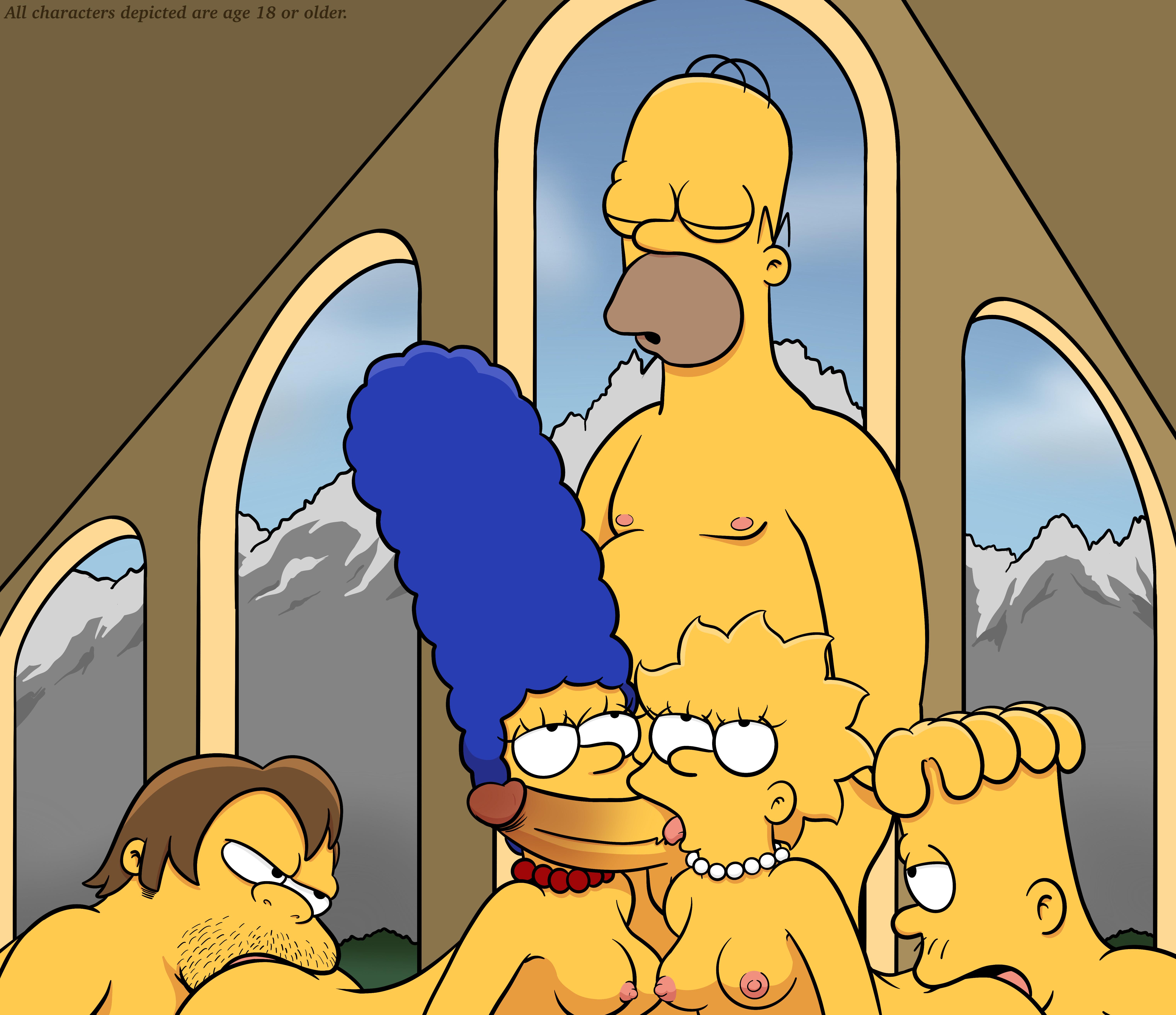 Bart_Simpson Homer_Simpson Lisa_Simpson Marge_Simpson Nelson_Muntz The_Simpsons lockandlewd