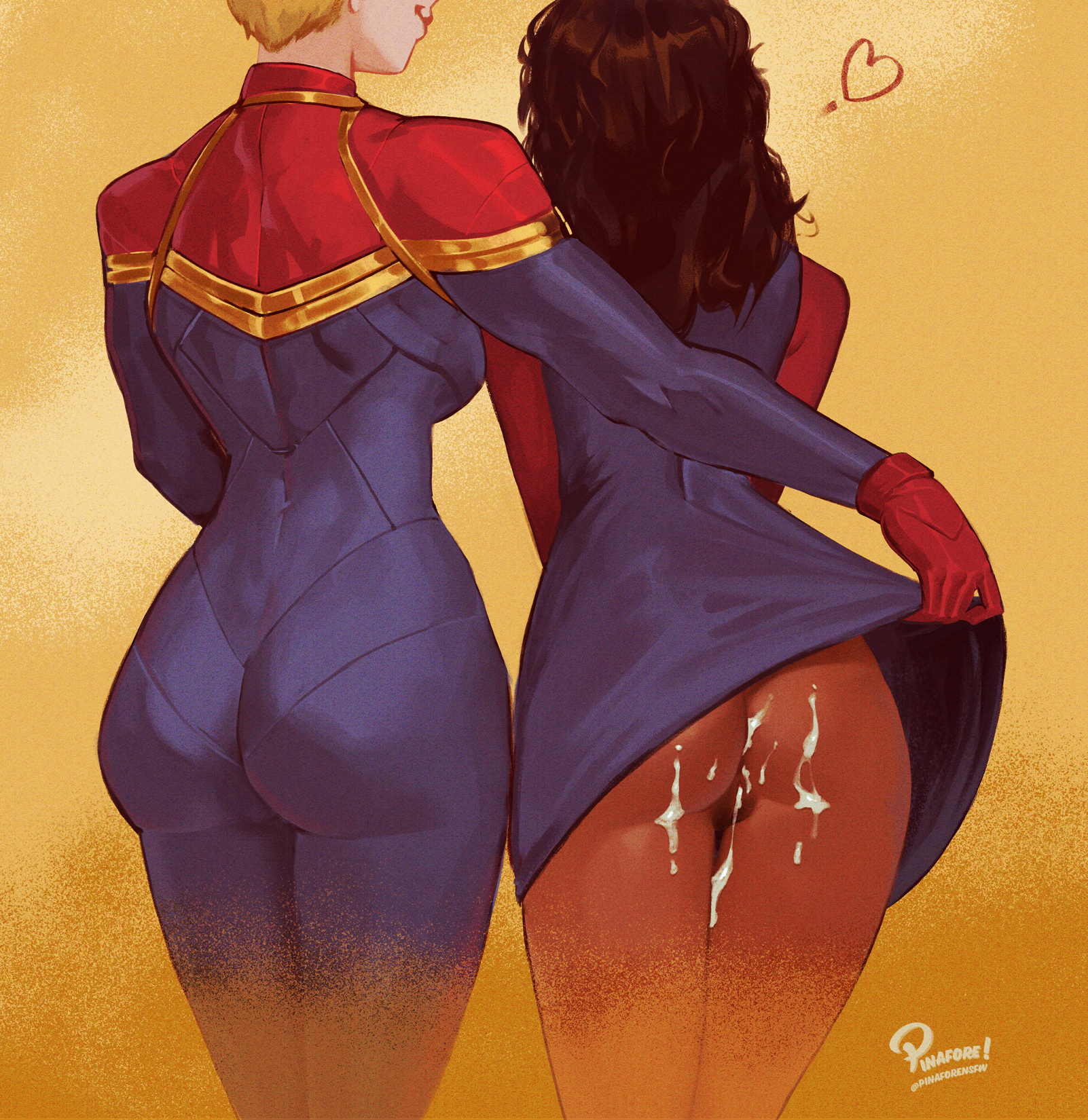 Captain_Marvel Carol_Danvers Kamala_Khan Marvel PinaforeNsfw