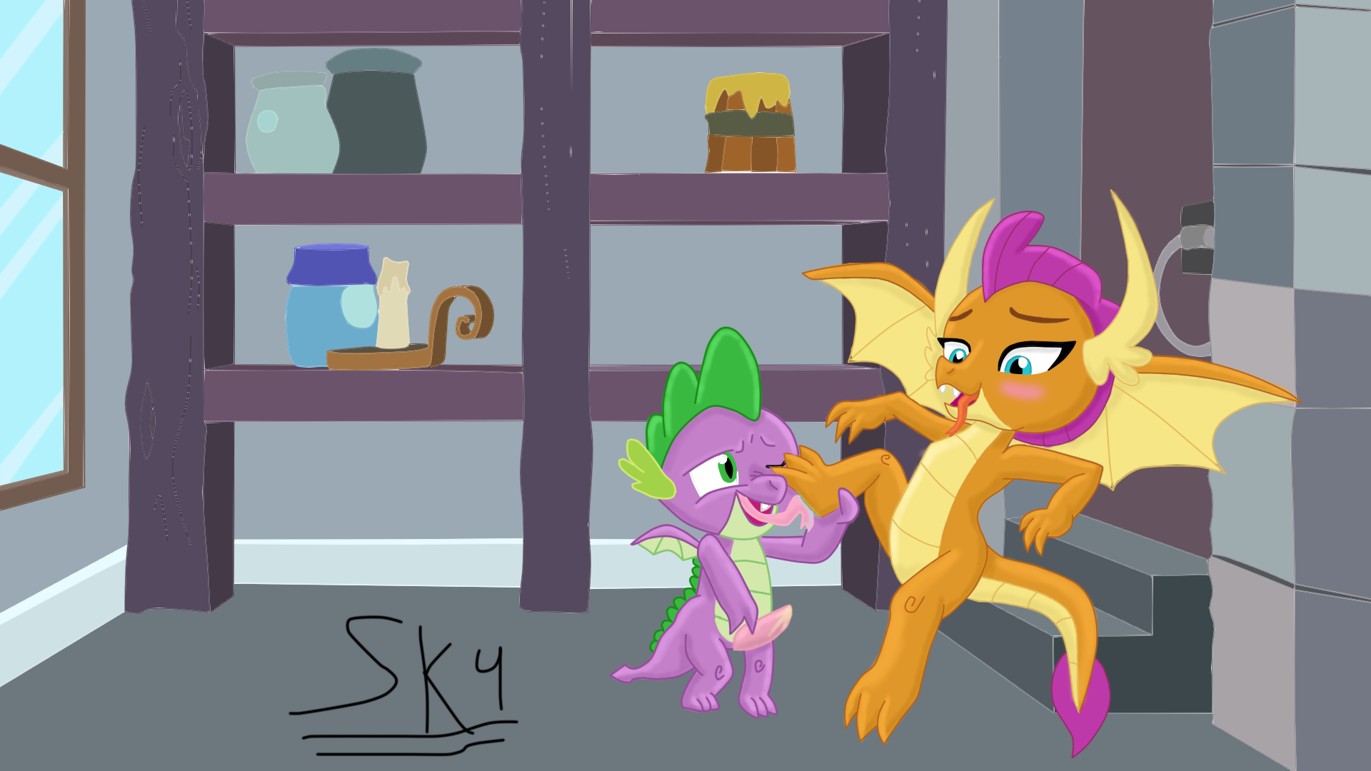 Friendship_is_Magic My_Little_Pony SeruKun4 Smolder Spike