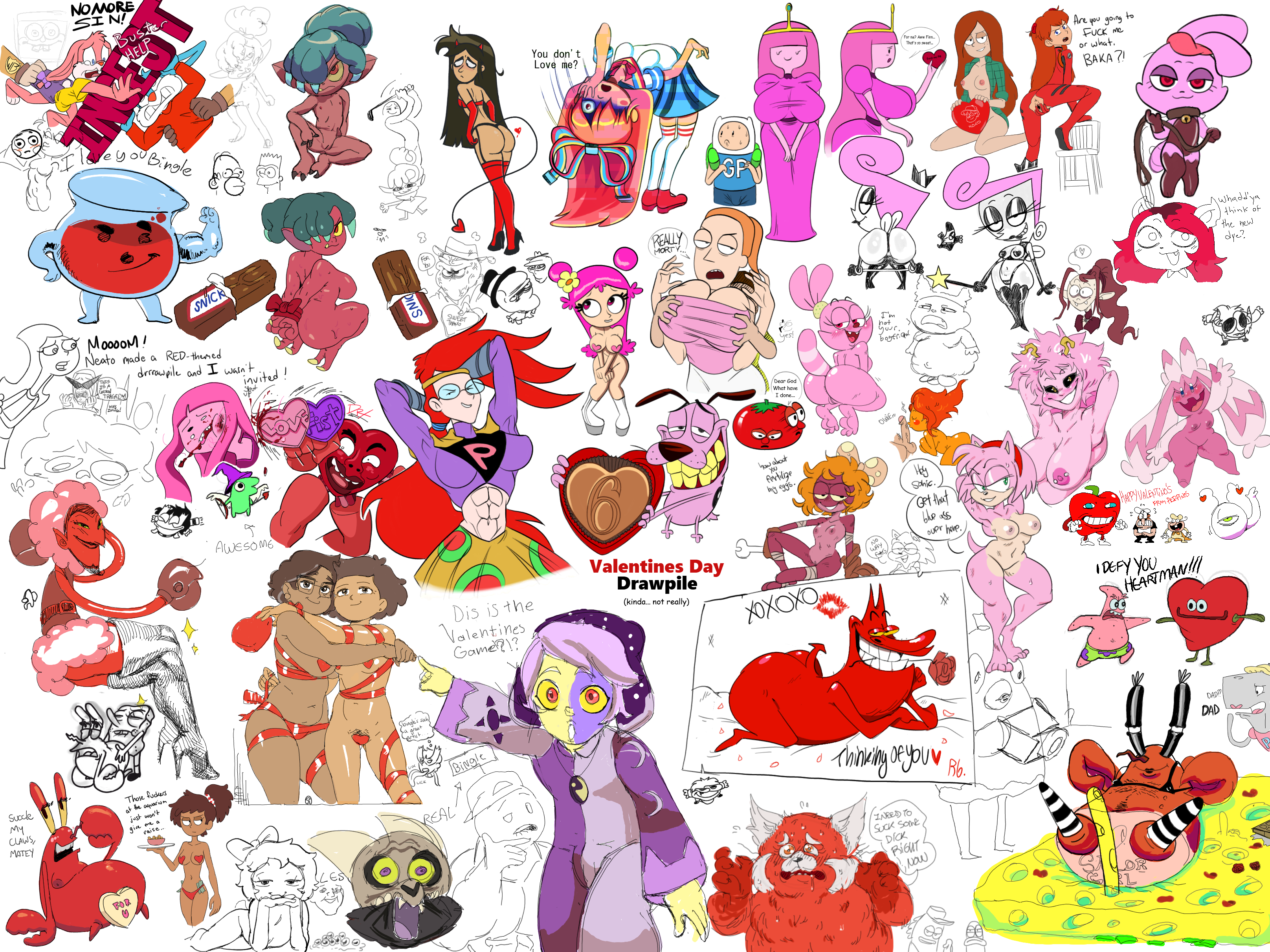 A69 Adventure_Time Ami Amphibia Amy_Rose Anne_Boonchuy Asuka_Langley_Sohryu BURASTIKU Babs_Bunny Buster_Bunny Camila_Noceda Candace_Flynn Chowder Chowder_(series) Claire Courage Courage_the_Cowardly_Dog Cow_and_Chicken D-rock Eugene_Harold_Krabs Fairly_OddParents Finn_the_Human Flame_Princess Giffany Gravity_Falls Gruftine Hi_Hi_Puffy_AmiYumi Him Incogneato Kikimora King_Clawthorne Kool-Aid Kool-Aid_Man Libby_Stein-Torres MDDNAZ MHasses MadMark Mei_Lee Mina_Ashido Morty_Smith Mr._Bingle MrBooshmaster My_Hero_Academia N3f Neon_Genesis_Evangelion Nocunoct Oum_Boonchuy Panini Patrick_Star Pepper_Ann Pepper_Ann_Pearson Phineas_and_Ferb Polly_Plantar Porkyman Powerpuff_Girls Princess_Bubblegum Red_Guy Ricardio_the_Heart_Guy Rick_and_Morty School_for_Vampires Sonic_the_Hedgehog_(series) SpongeBob_SquarePants SpongeBob_SquarePants_(series) Summer_Smith TheHoeArtist The_Collector The_Ghost_and_Molly_McGee The_Owl_House The_Summoning Tinkaton Tiny_Toon_Adventures Turning_Red Valentine's_Day VeggieTales Wanda Wendy_Corduroy crossover mascots