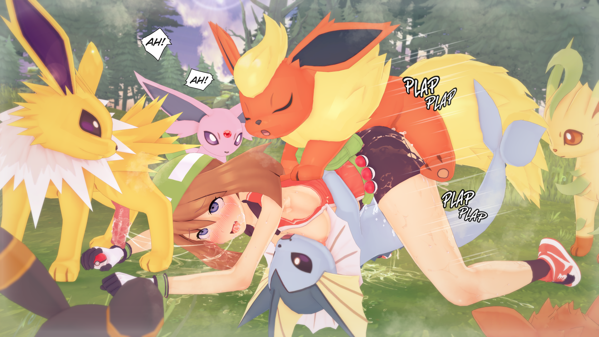 Eevee Espeon Flareon Jolteon May Porkyman Umbreon Vaporeon Witchanon