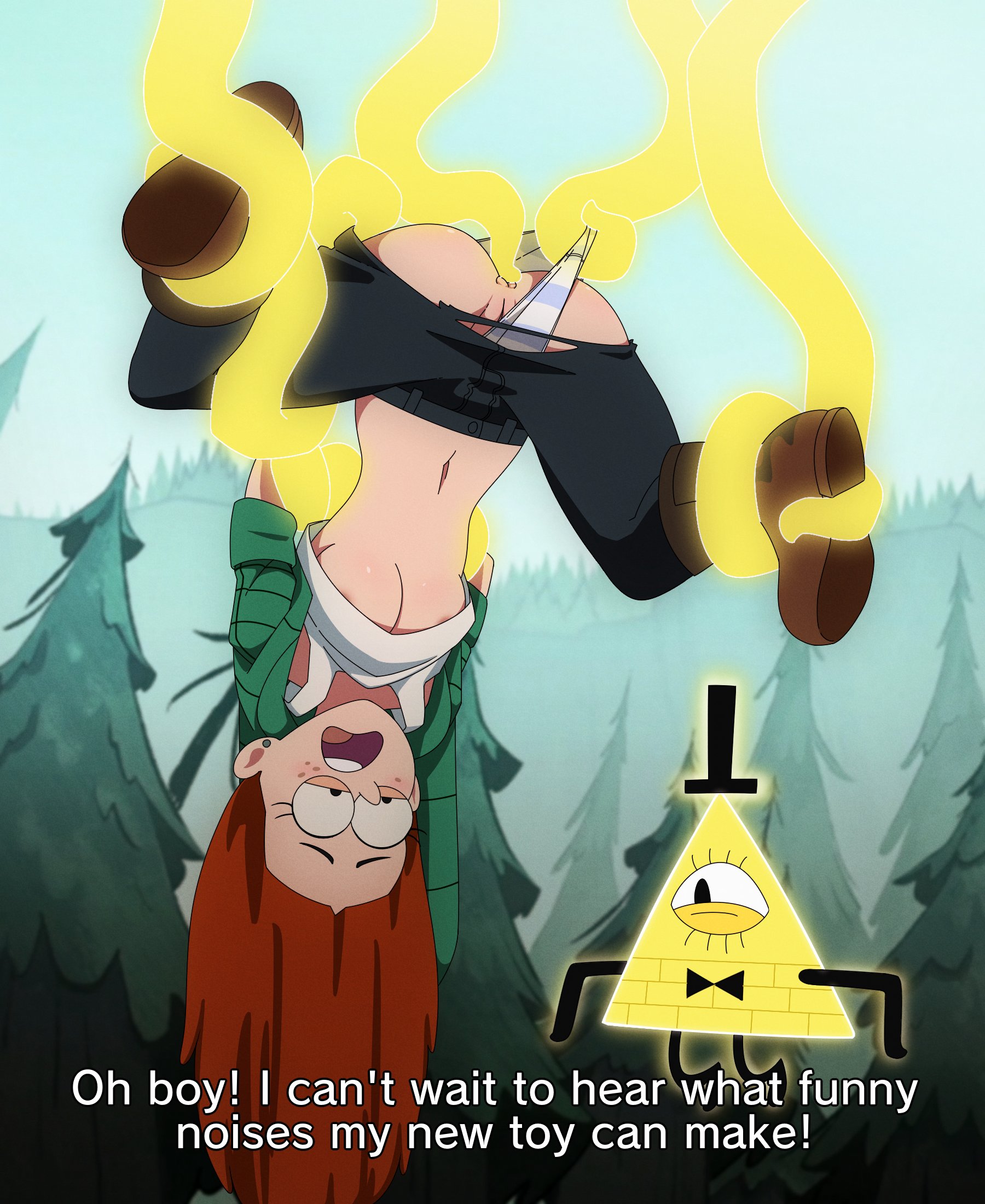 Bill_Cipher Gravity_Falls Threetwigs Wendy_Corduroy