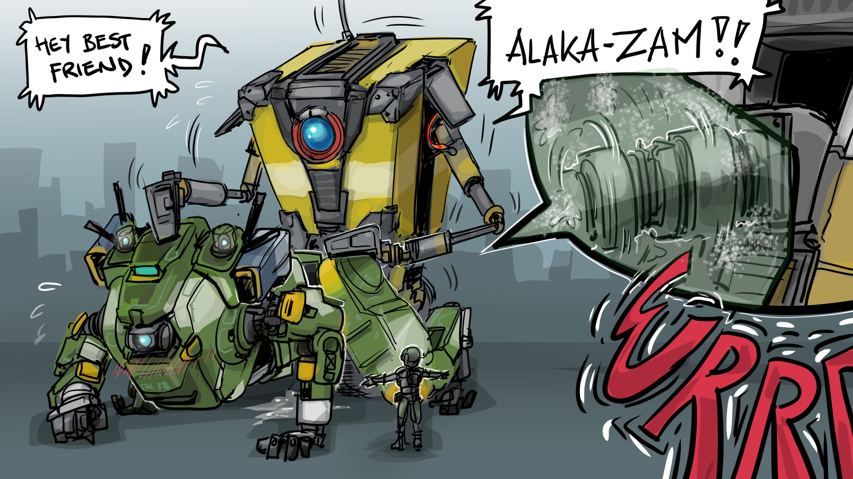 Post 3389998: Borderlands Borderlands_2 Claptrap crossover Titanfall  Titanfall_2 Vanguard_Titan