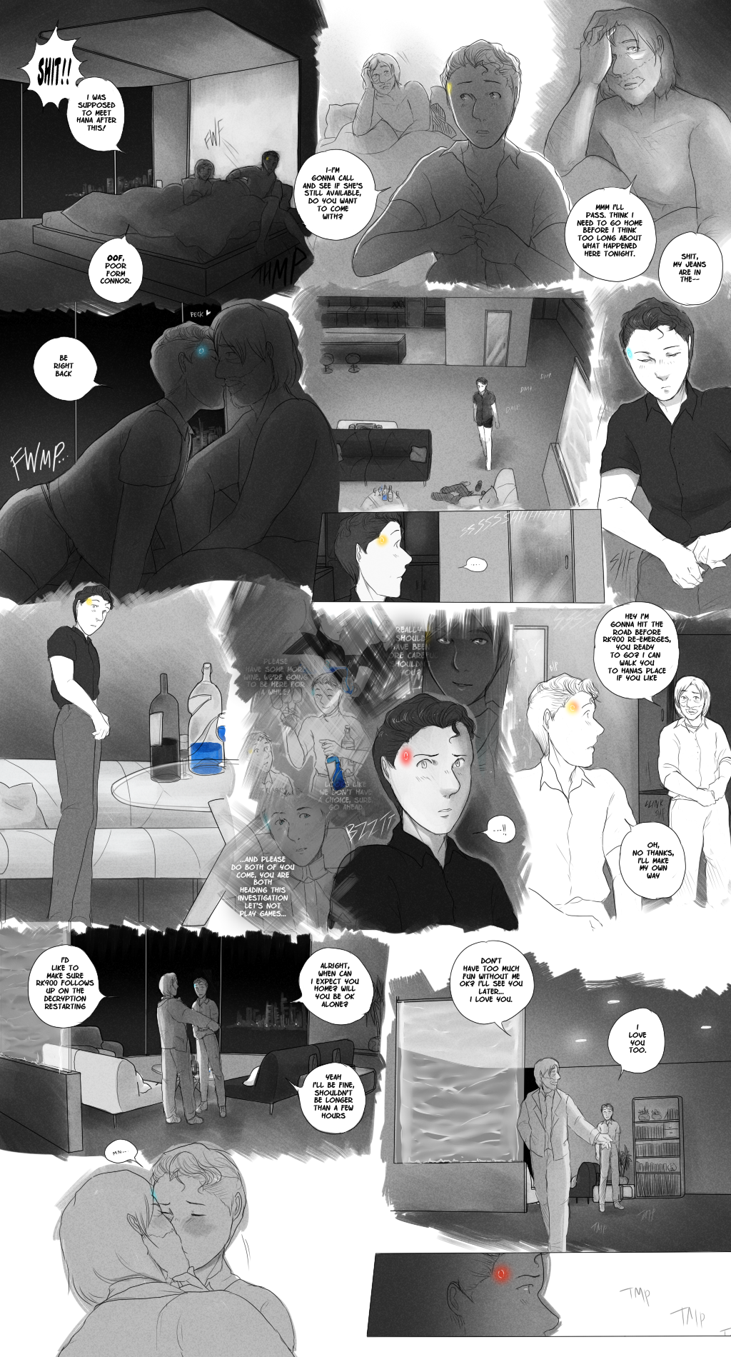 Post 4548746 Comic Connor Detroit Become Human Hank Anderson Himinotebook