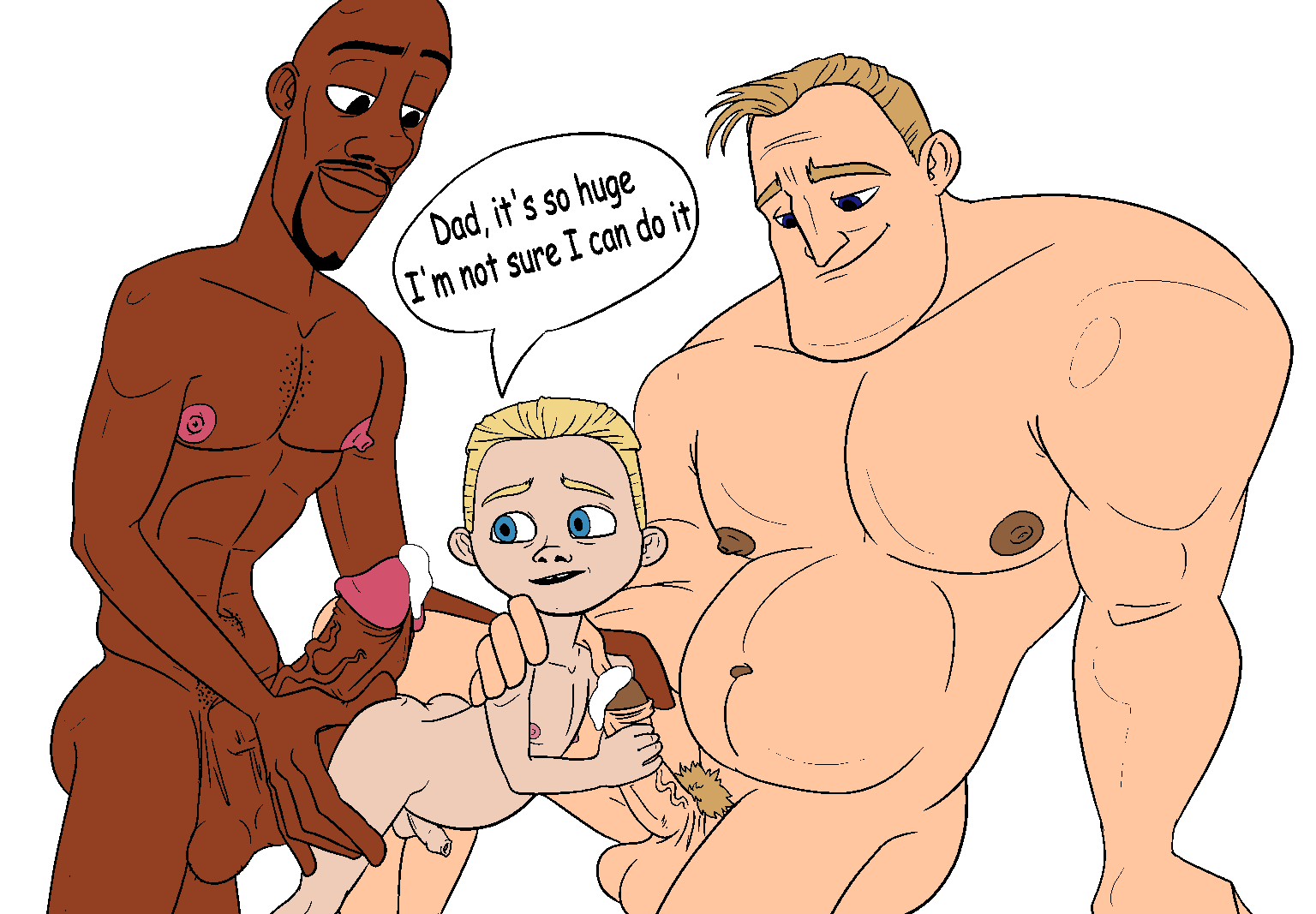 Dash_Parr Dragonkingkj_Colored Frozone Robert_Parr The_Incredibles tagme