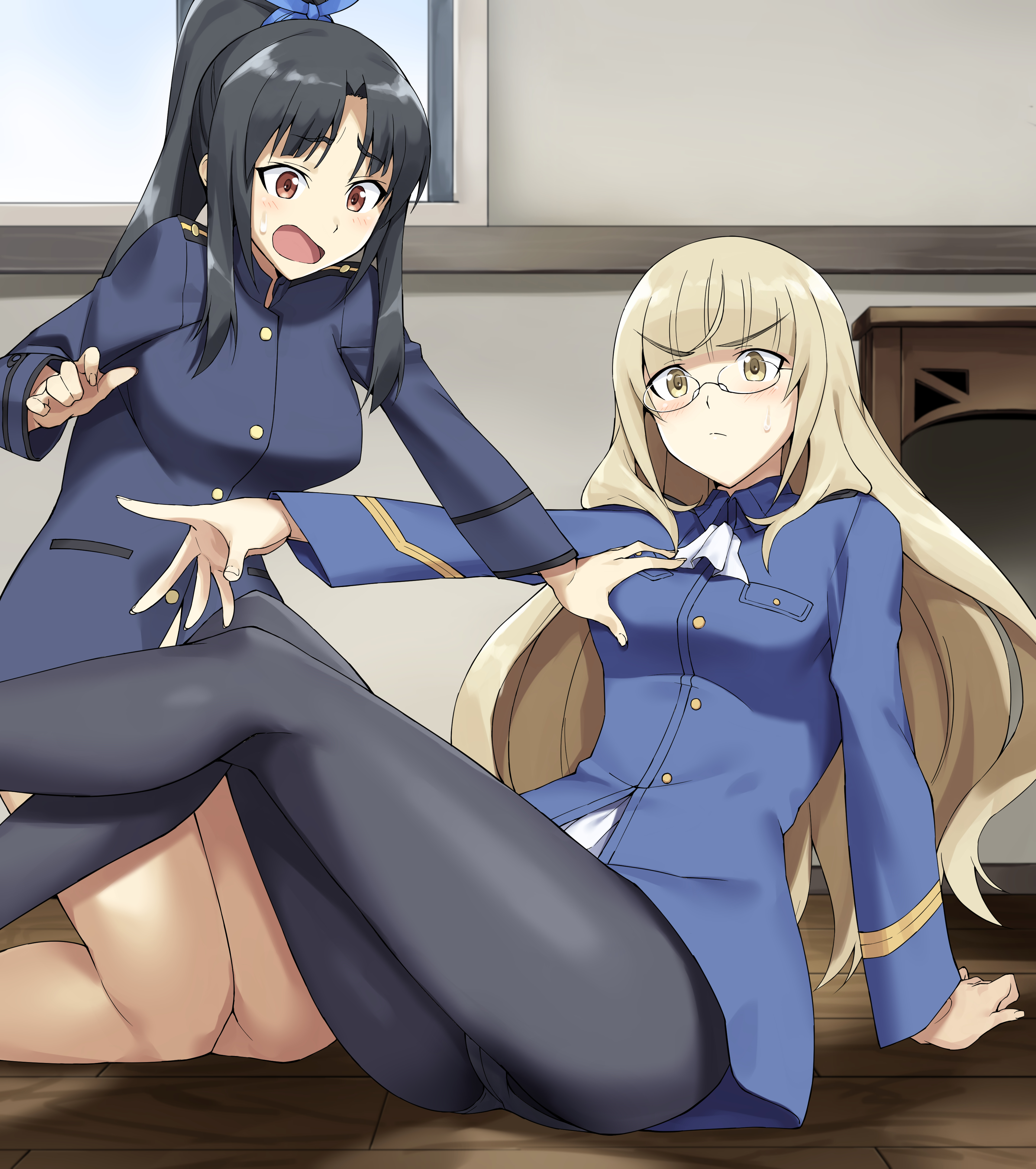 Perrine_H._Clostermann Shizuka_Hattori Strike_Witches bunshin_trick