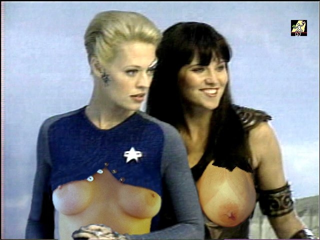 DJ_(artist) Jeri_Ryan Lucy_Lawless Seven_of_Nine Star_Trek Star_Trek_Voyager Xena Xena_Warrior_Princess crossover fakes