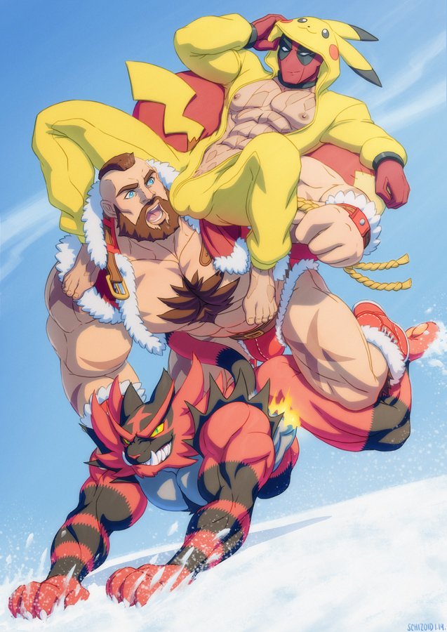 Deadpool Incineroar Marvel Porkyman Street_Fighter Zangief crossover schizoid