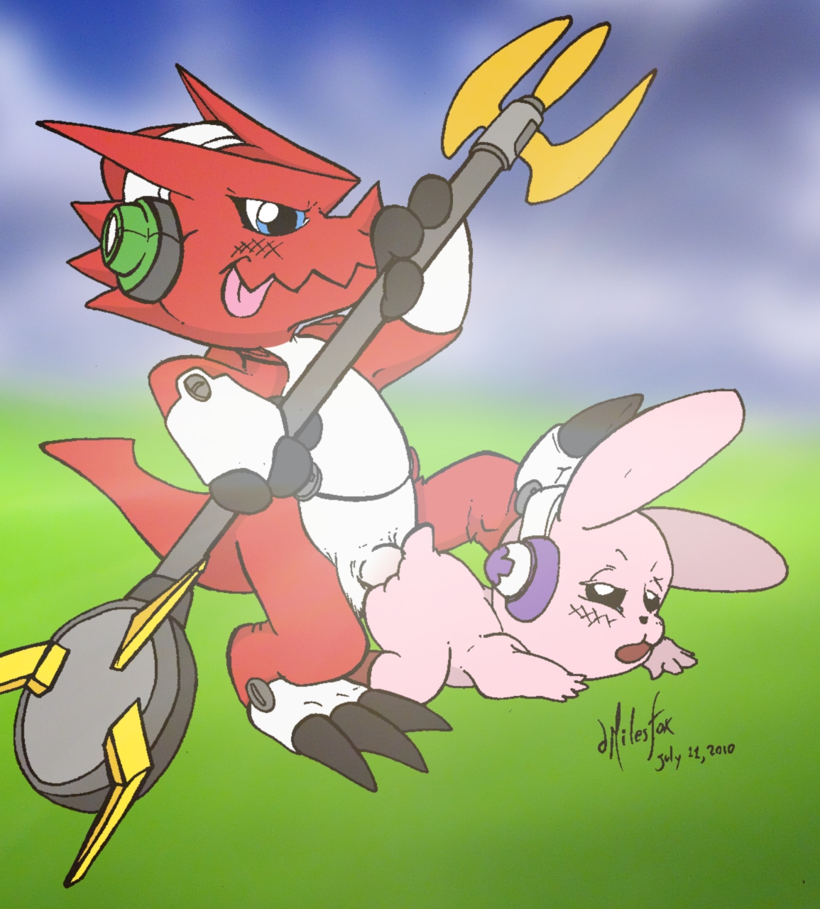 Cutemon Digimon Digimon_Fusion Shoutmon dmilesfox