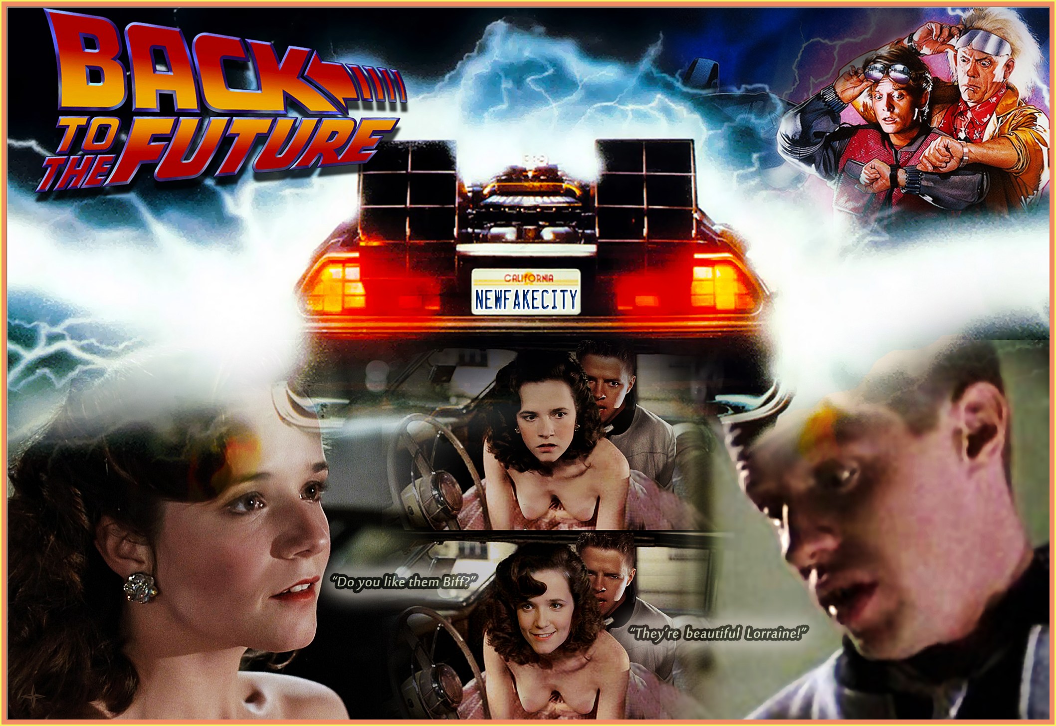 Post 2178645 Back To The Future Biff Tannen Christopher Lloyd Emmett Brown Fakes Lea Thompson