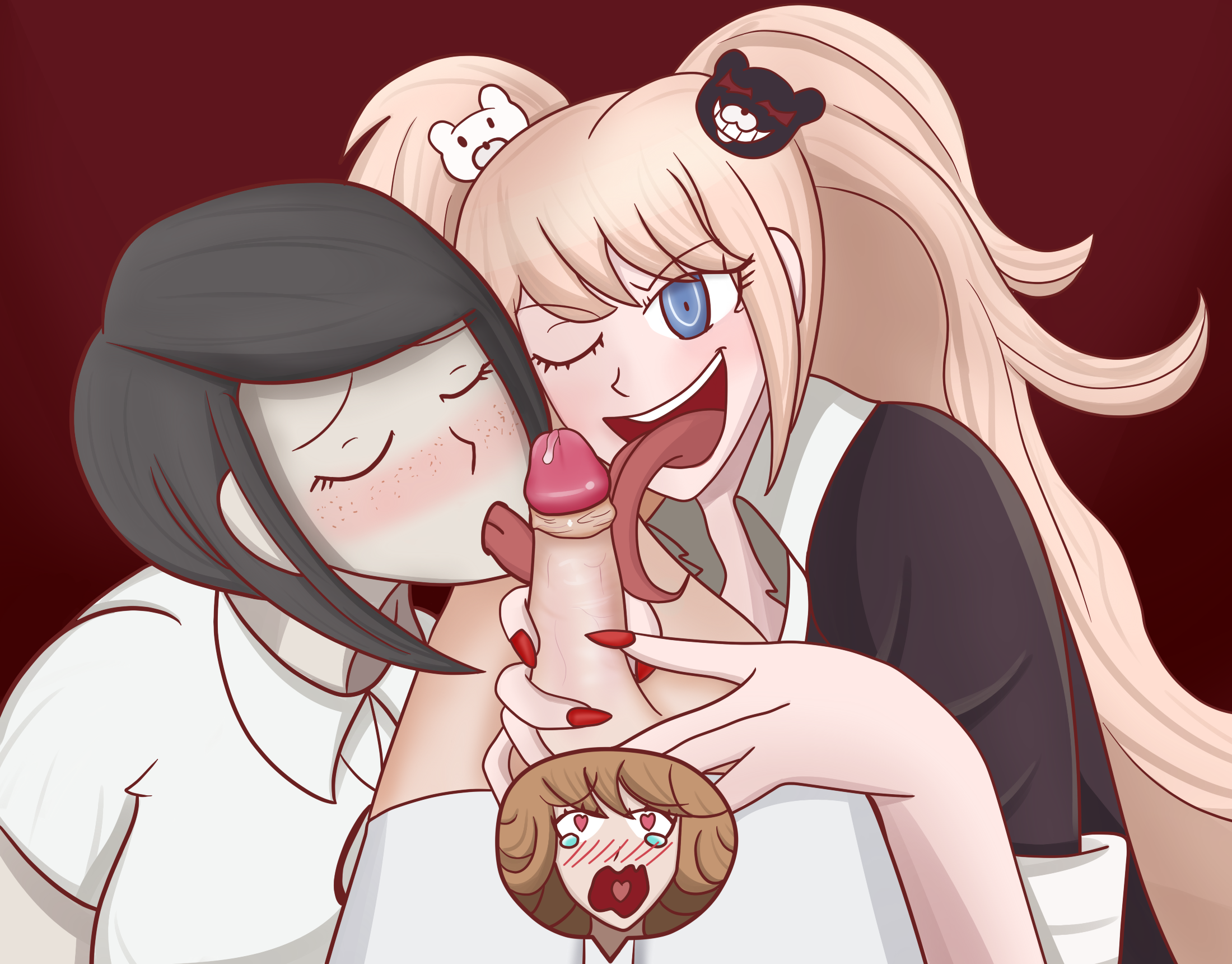 Post 2496298: Chihiro_Fujisaki Dangan_Ronpa Junko_Enoshima Mukuro_Ikusaba