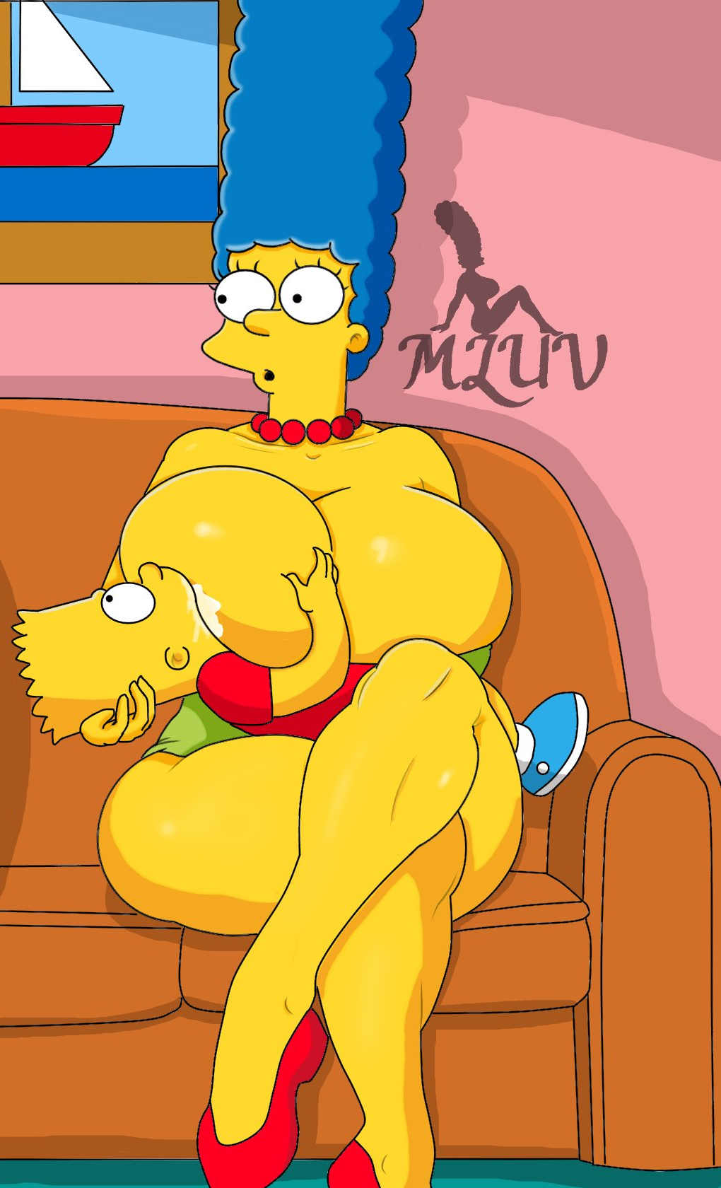 Bart_Simpson Marge_Simpson The_Simpsons mluv