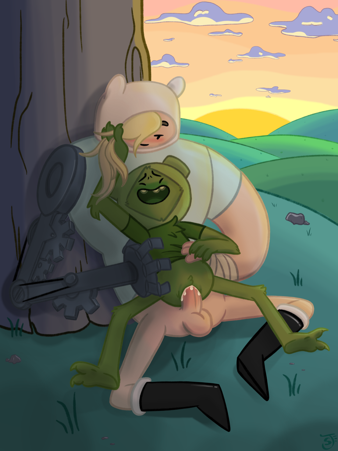 Post 2907269 Adventure Time Fern The Human Finn The Human Plant Boner