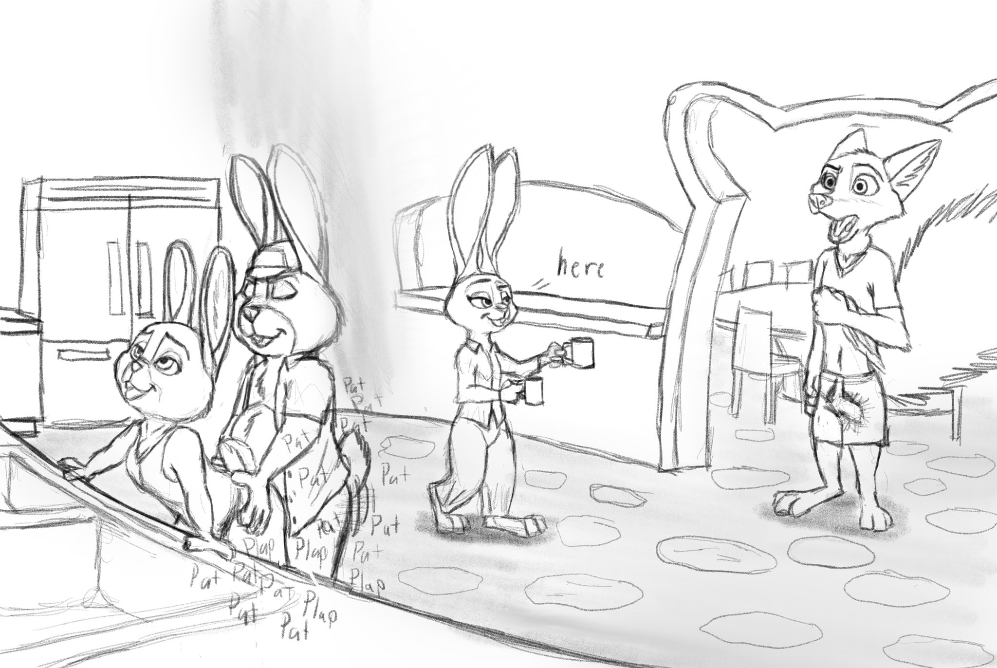 Bonnie_Hopps Judy_Hopps Nick_Wilde Stu_Hopps Zootopia link6432