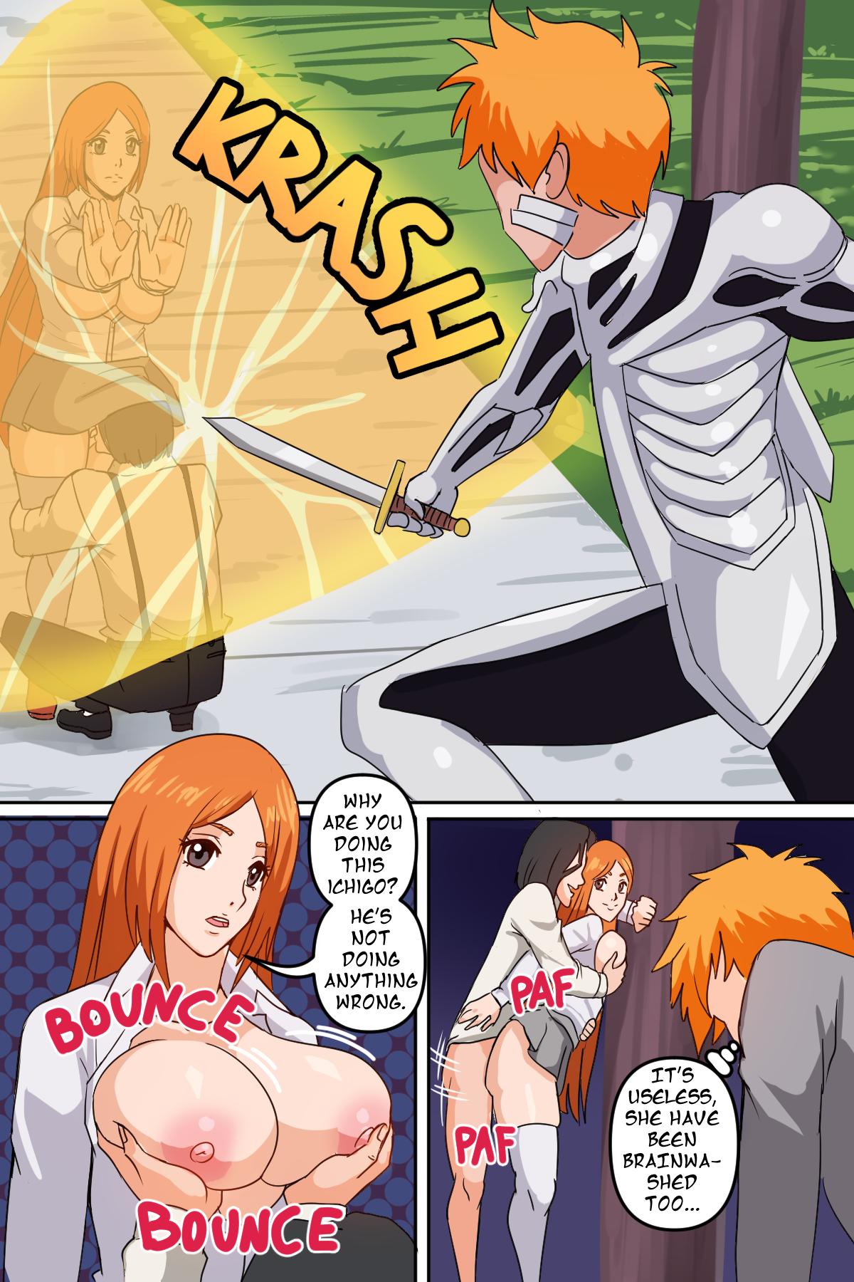 Post 3622209: Bleach comic Ichigo_Kurosaki Orihime_Inoue PinkPawg  shukuro_tsukishima