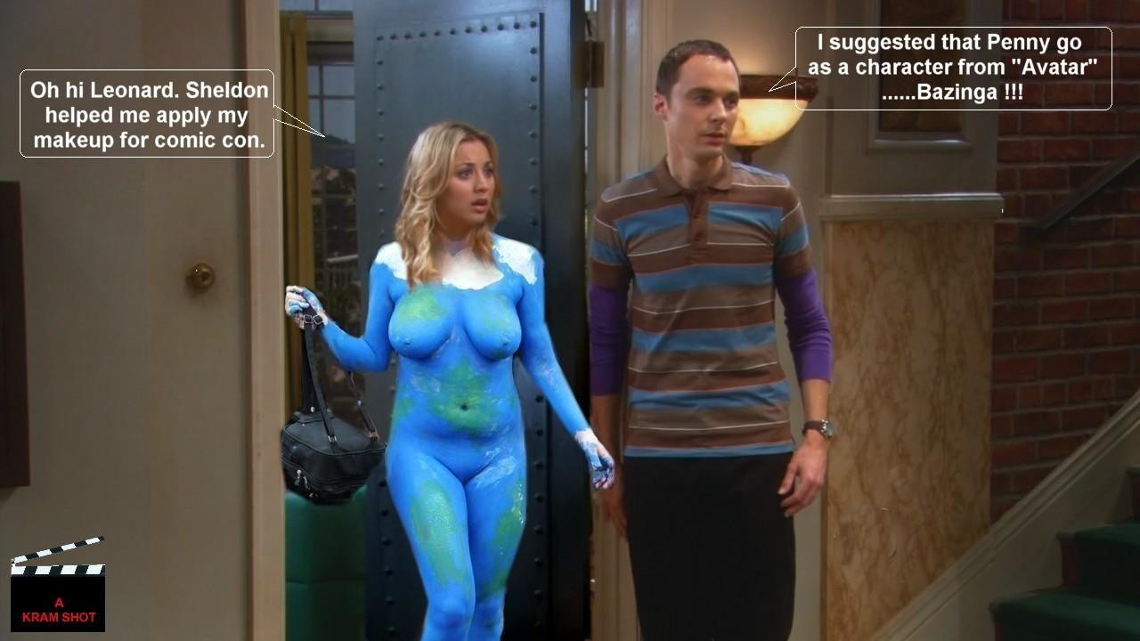 Post 1918066 A Kram Shot Fakes Jim Parsons Kaley Cuoco Penny Sheldon Cooper The Big Bang Theory