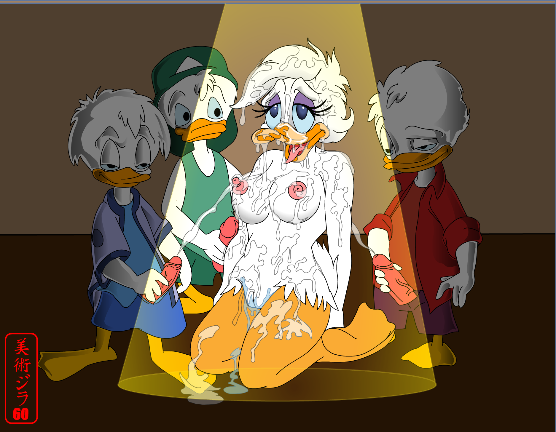 Artzilla Daisy_Duck Dewey_Duck Huey_Duck Louie_Duck Quack_Pack