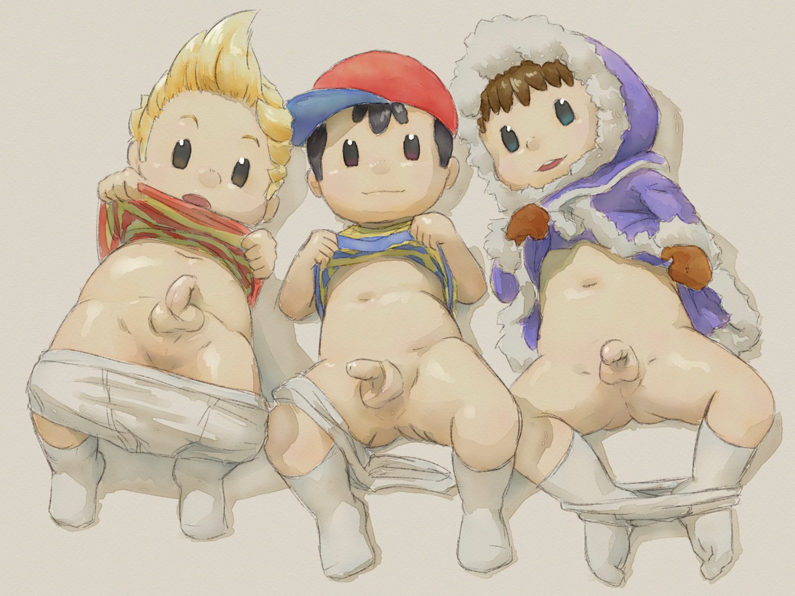 AplusS EarthBound Ice_Climber Lucas Ness Popo Super_Smash_Bros. crossover