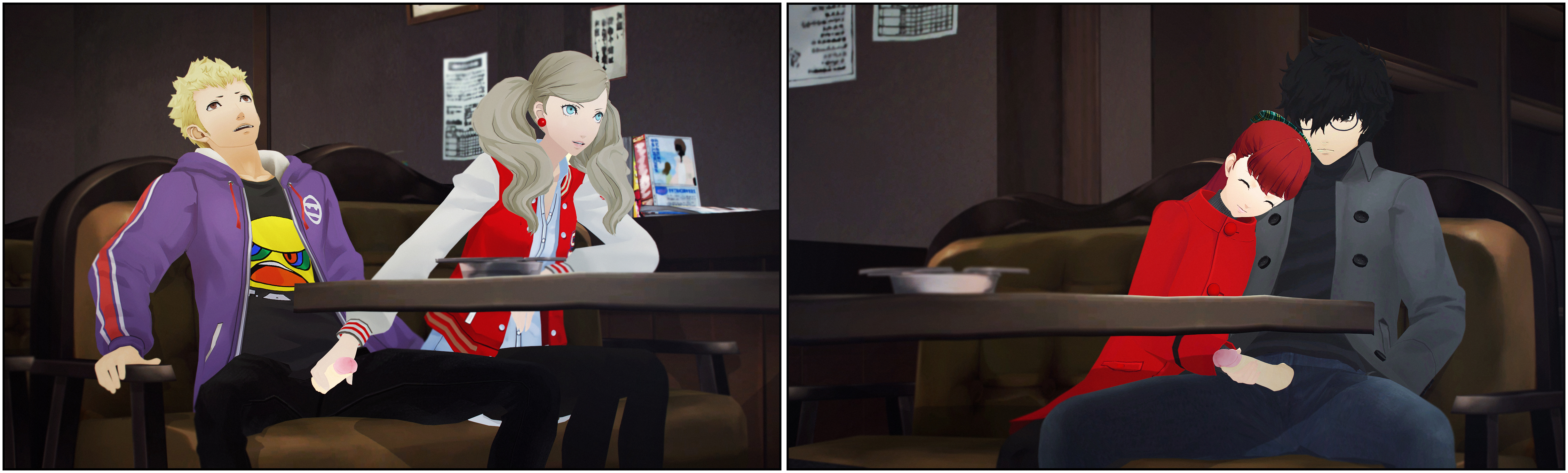 Ann_Takamaki Eclair_Stones Kasumi_Yoshizawa Megami_Tensei Persona_5 Ren_Amamiya Ryuji_Sakamoto Source_Filmmaker