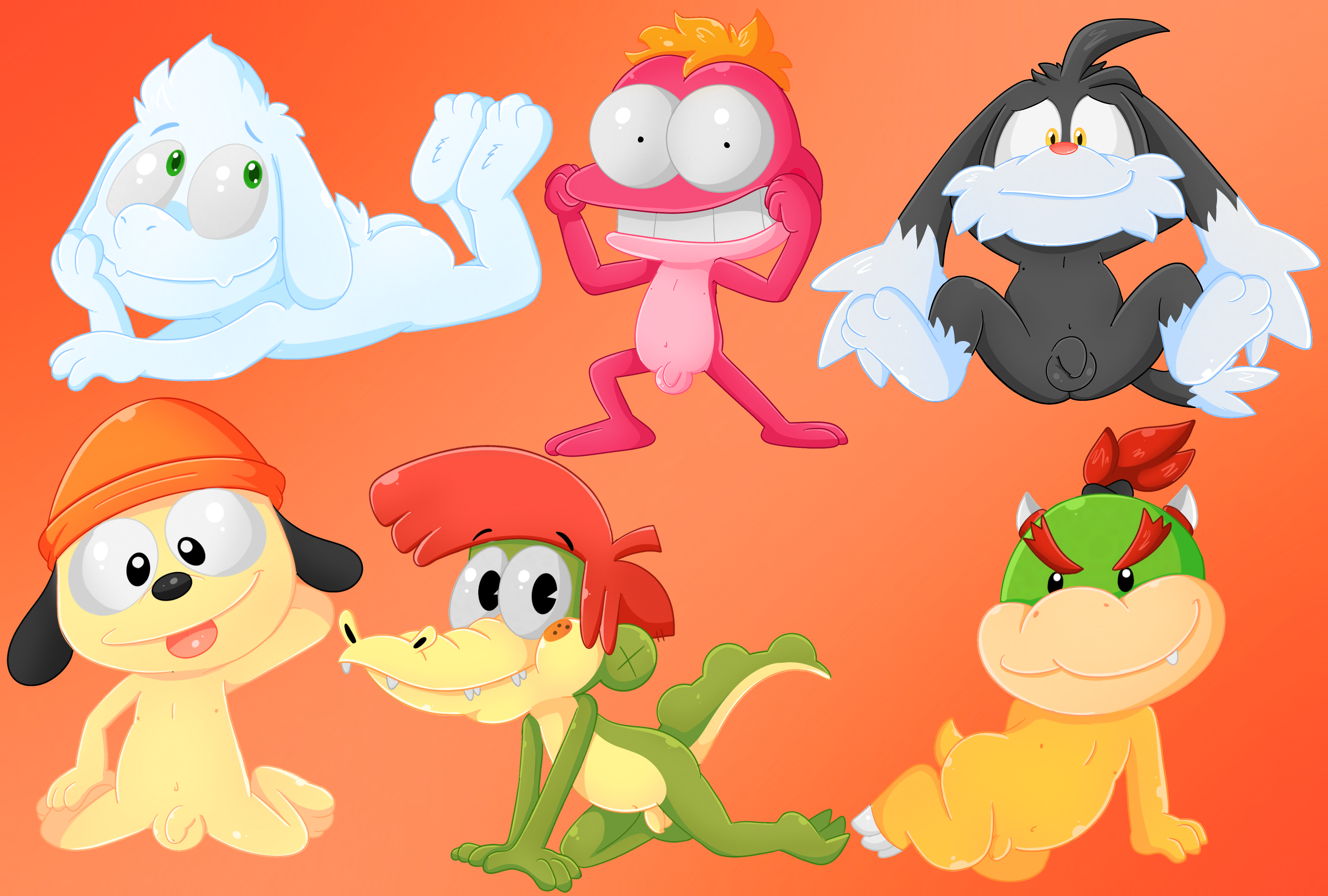 AlbinoTurtle Amphibia Arlo_Beauregard Arlo_the_Alligator_Boy Asriel_Dreemurr Bowser_Jr. Klonoa Klonoa_(series) Koopa PaRappa_Rappa Parappa_the_Rapper Sprig_Plantar Super_Mario_Bros. Undertale crossover