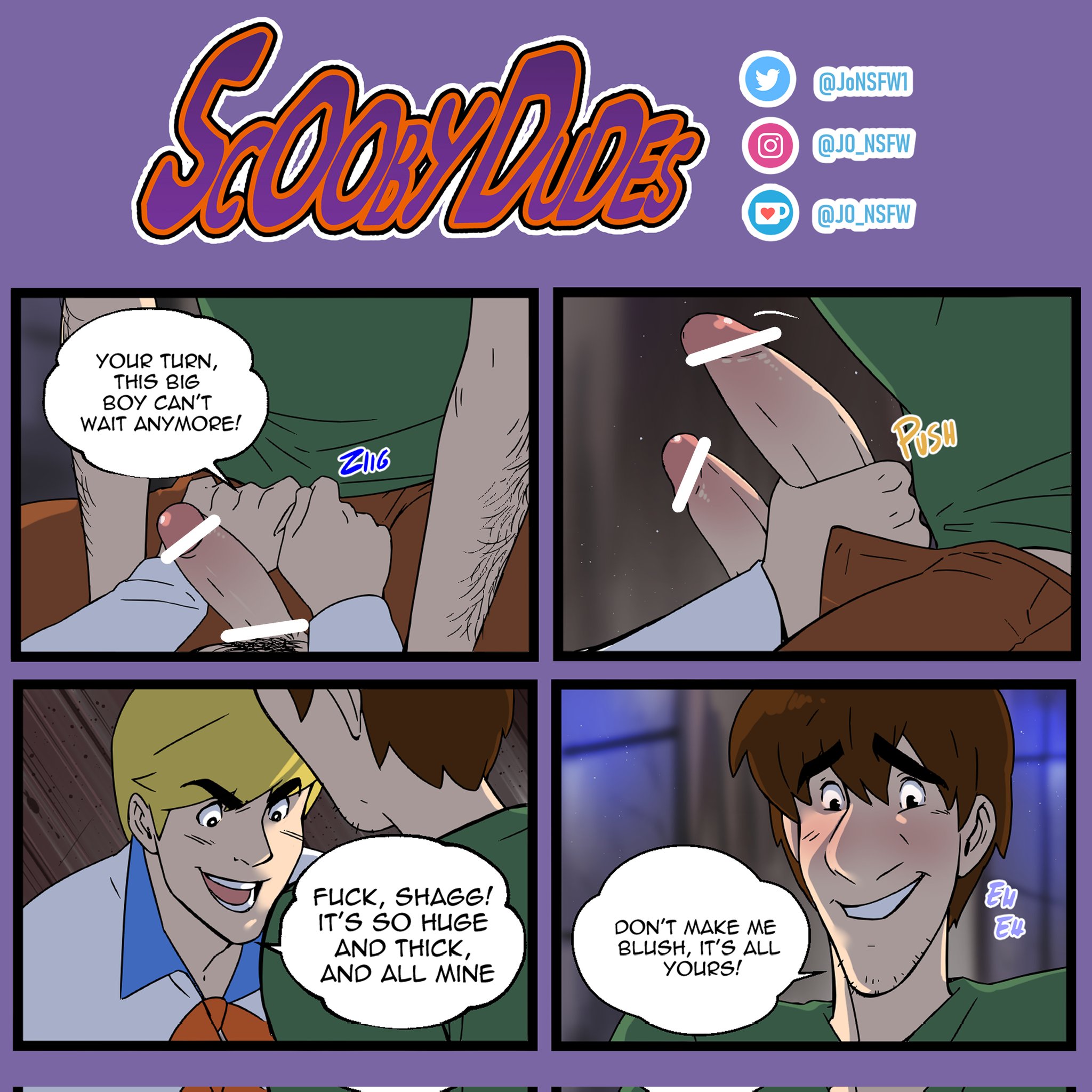 Fred_Jones JoNSFW Scooby-Doo_(series) Shaggy_Rogers comic