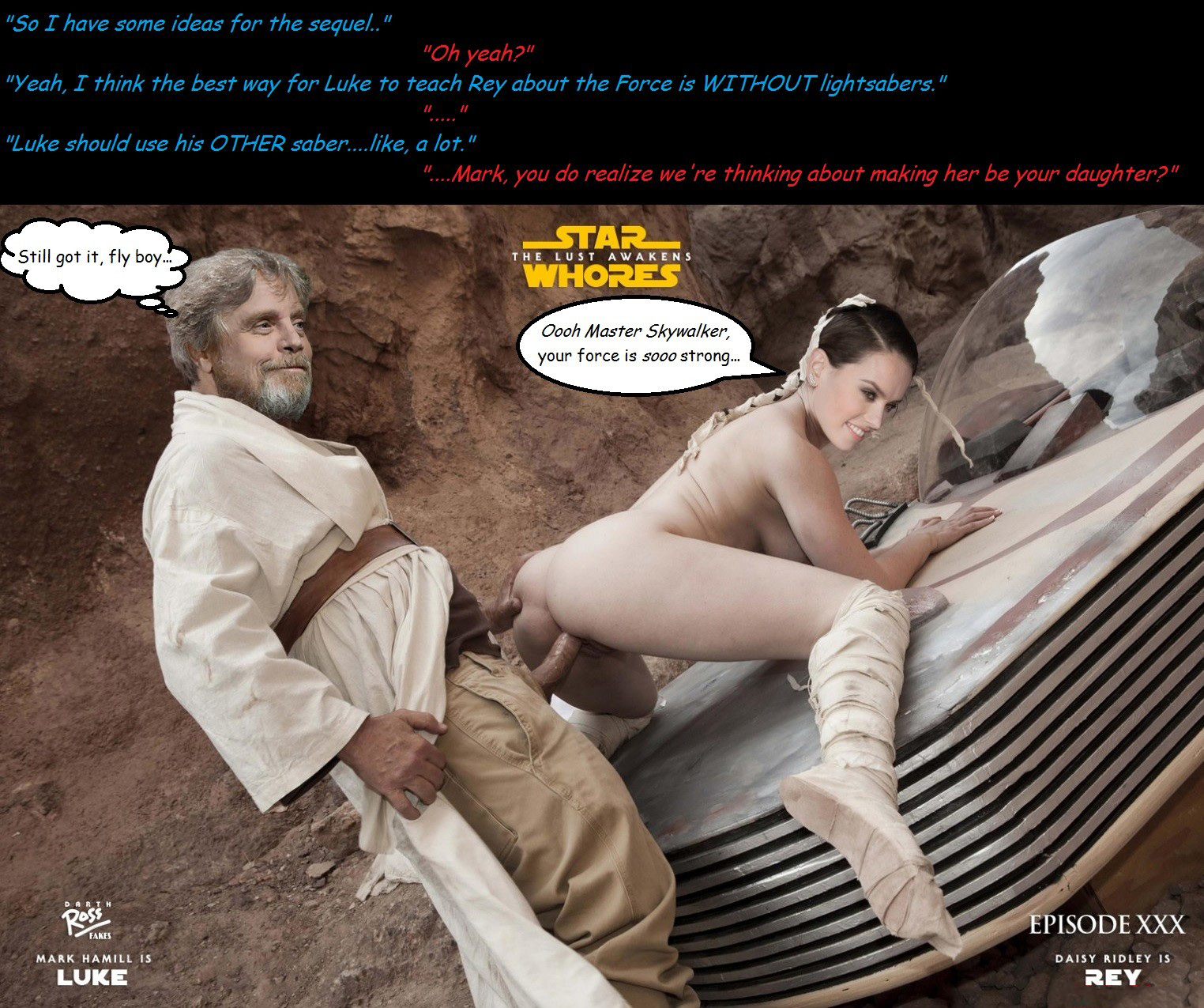 Post 2157872: Avril_Obsession Daisy_Ridley DarthRoss fakes Luke_Skywalker  Mark_Hamill Rey Star_Wars The_Last_Jedi