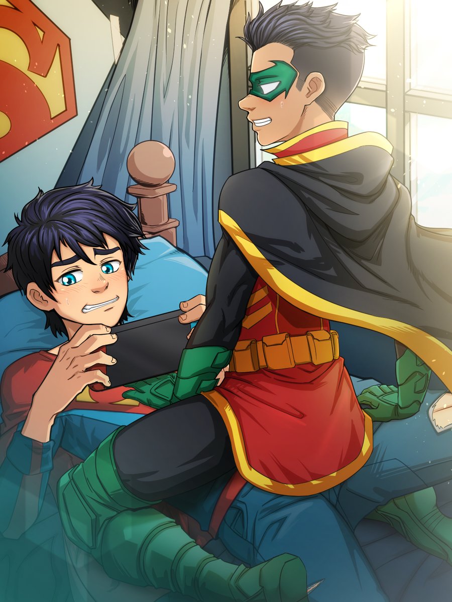 Batman_(series) DC Damian_Wayne Jon_Kent Robin Superboy Superman_(series) Supersons suiton00