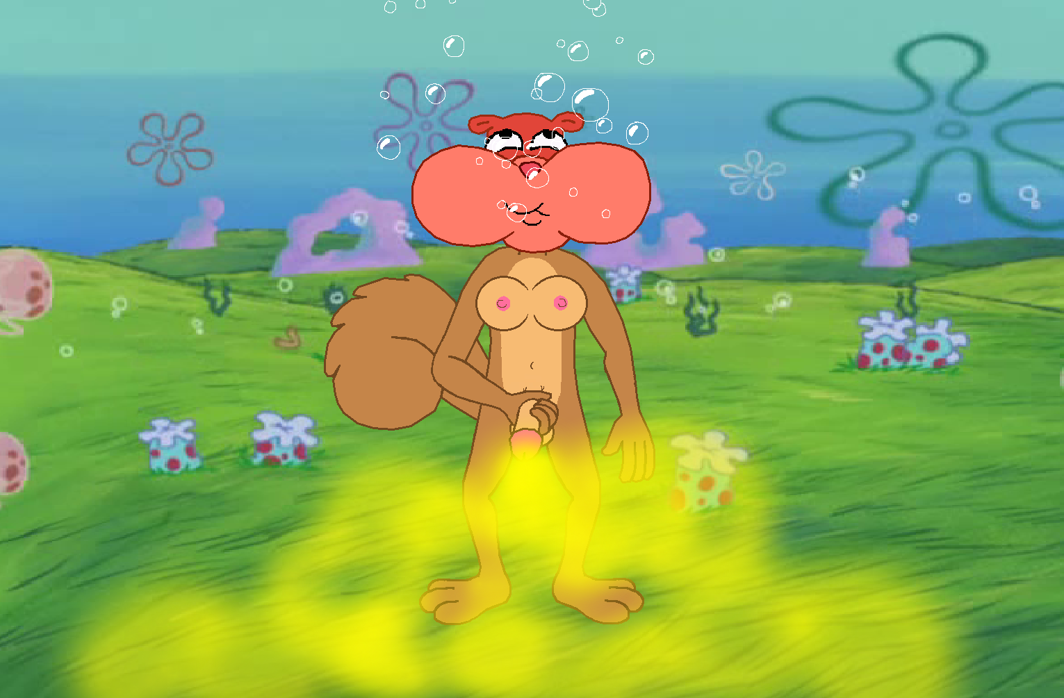 Sandy cheeks farts