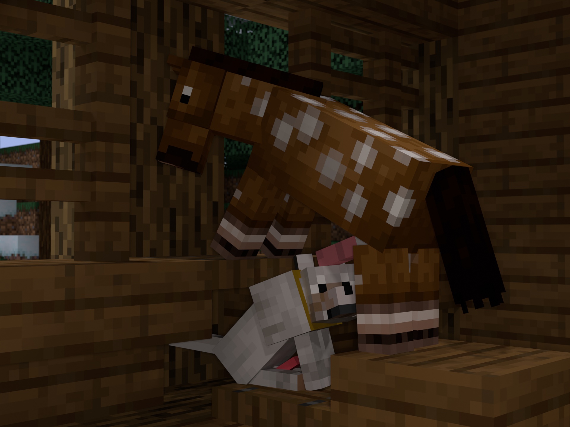 Post 4905111: codedcells Horse Minecraft Wolf