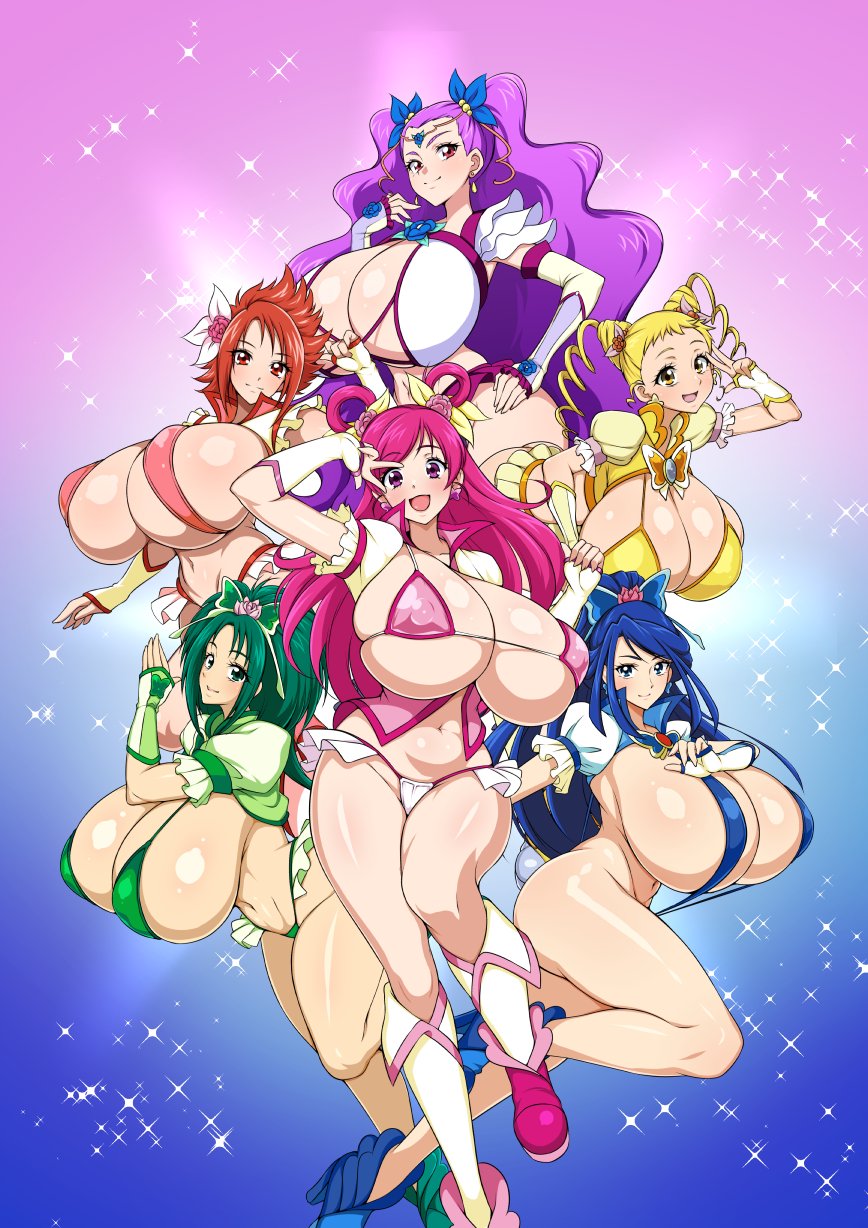 Jabara_Tornado Karen_Minazuki Kibou_no_Chikara:_Otona_Precure_'23 Komachi_Akimoto Kurumi_Mimino Nozomi_Yumehara Pretty_Cure Rin_Natsuki Urara_Kasugano Yes!_Precure_5