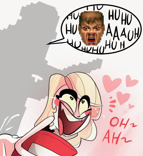 Post 2824384 Charliemorningstar Crossover Doom Doomguy Hazbinhotel