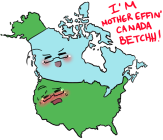 America Axis_Powers_Hetalia Canada Map country inanimate